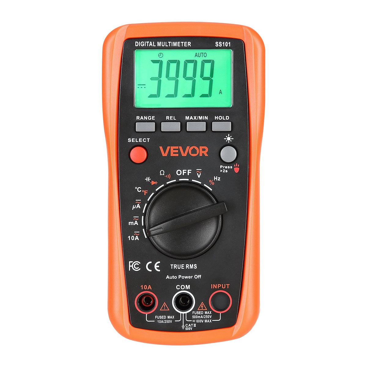 Digital Multimeter 4000-Count TRMS Auto-Ranging Voltage Current Resistance