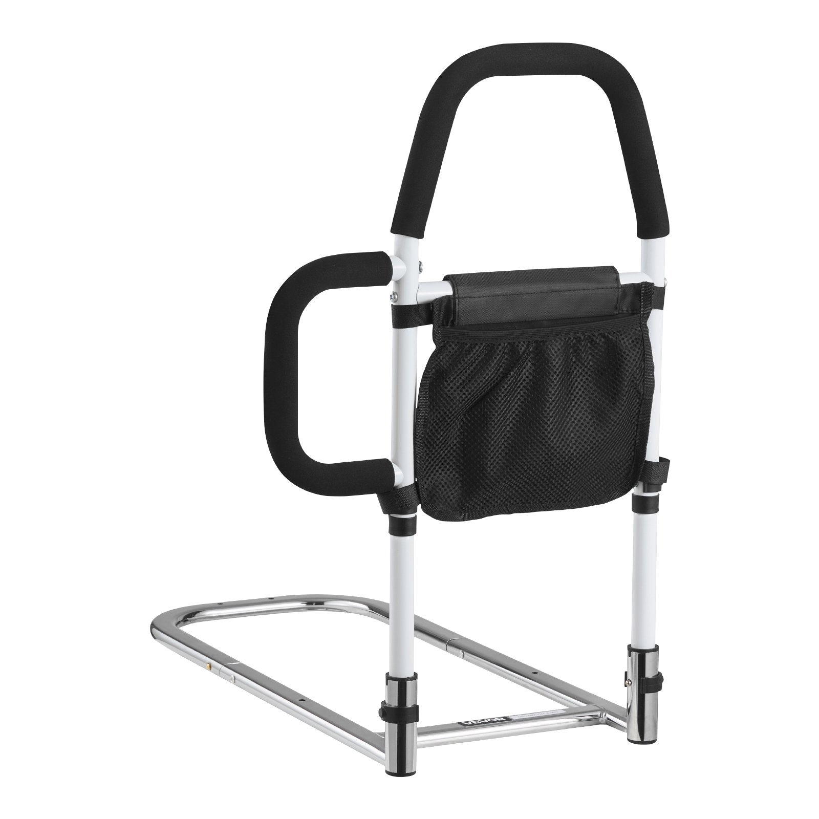 Bed Rail for Elderly, Adjustable Carbon Steel Bedside Assist Rail with PU Handle