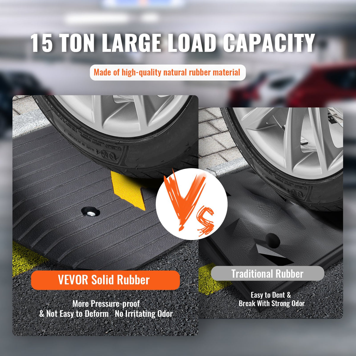 Threshold Ramp Rubber Upgraded 3.8cm Rise 15 Tons Non-Slip Wheelchair Scooter