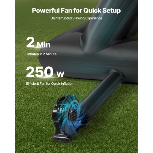 VEVOR 18 ft Inflatable Projection Screen with Portable Storage Bag for Movies
