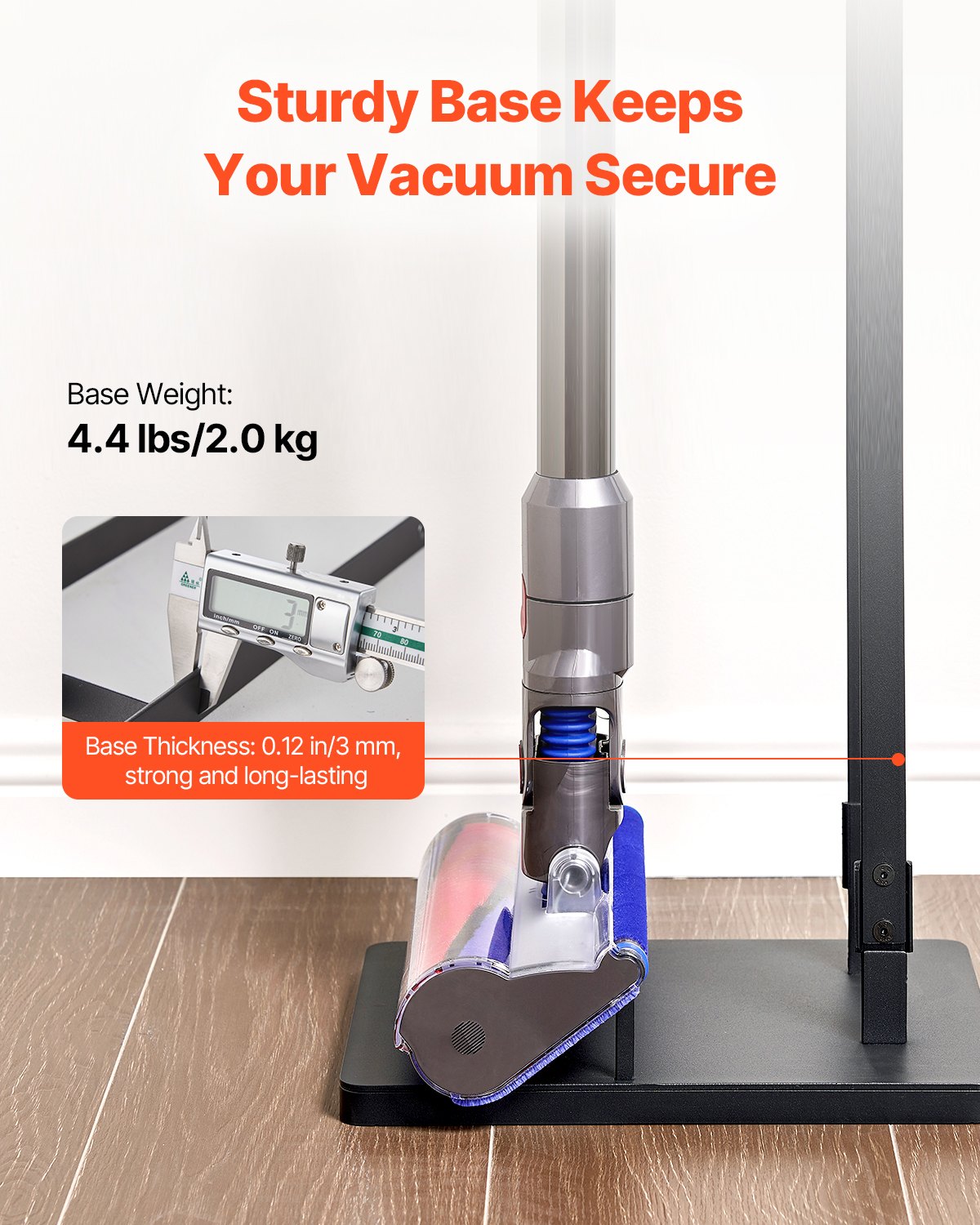Vacuum Stand for Dyson V6-V15, Stable Holder with 4 Hooks for Cordless Vacuums