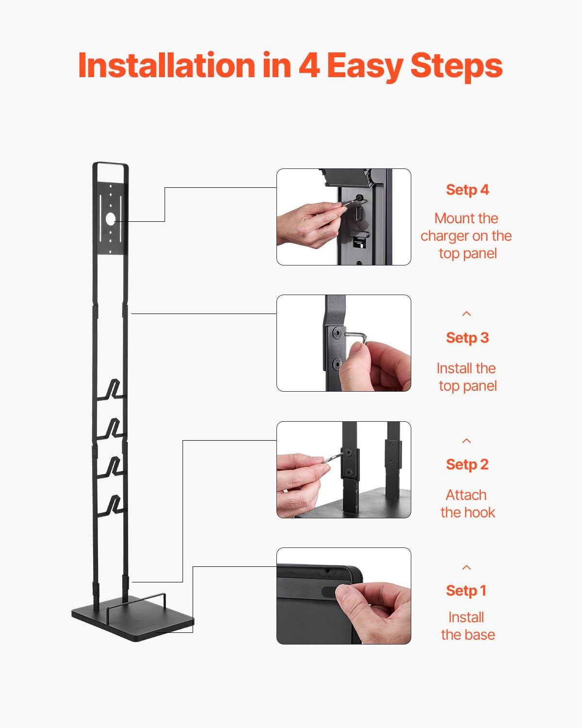 Vacuum Stand for Dyson V6-V15, Stable Holder with 4 Hooks for Cordless Vacuums