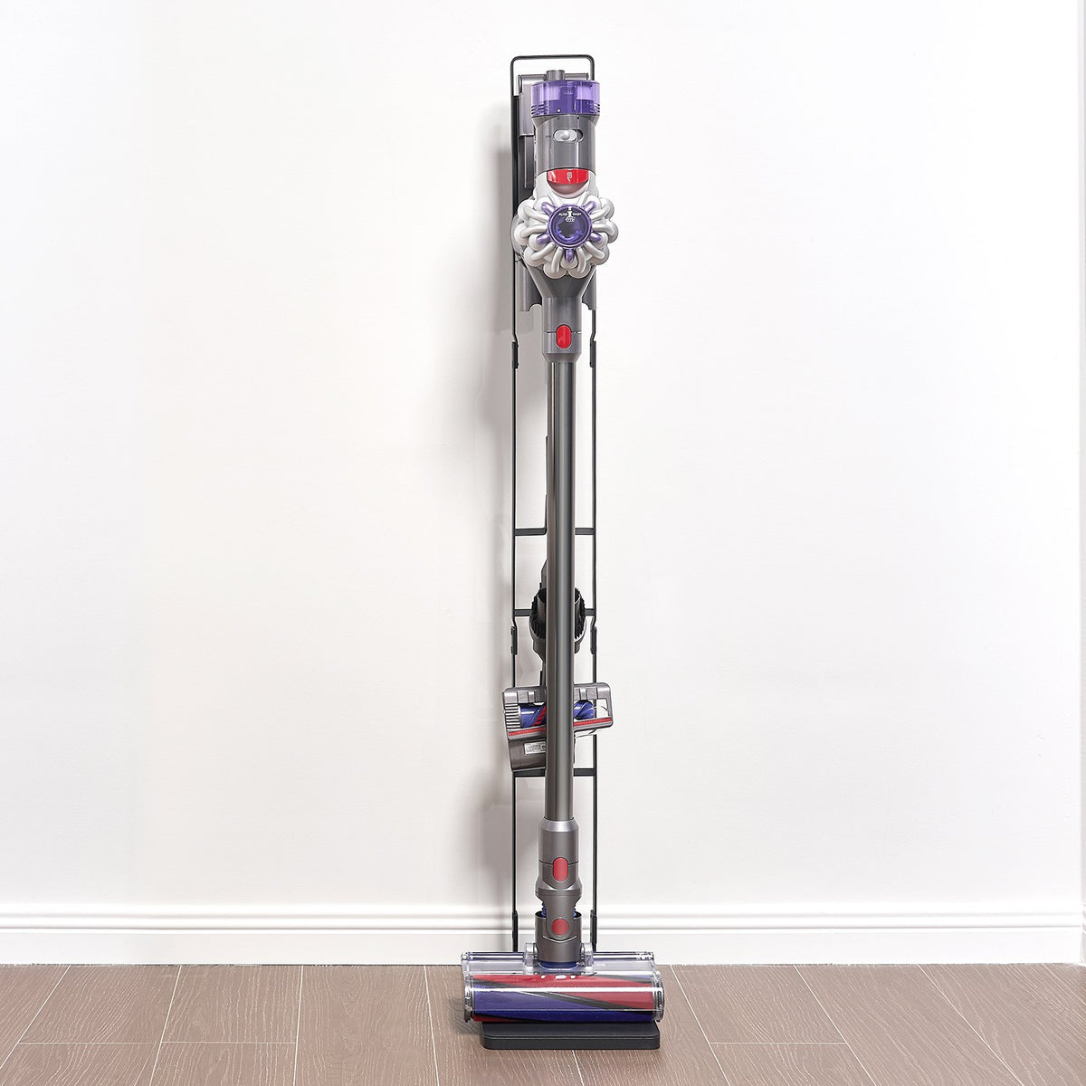 Vacuum Stand for Dyson V6-V15, Stable Holder with 4 Hooks for Cordless Vacuums
