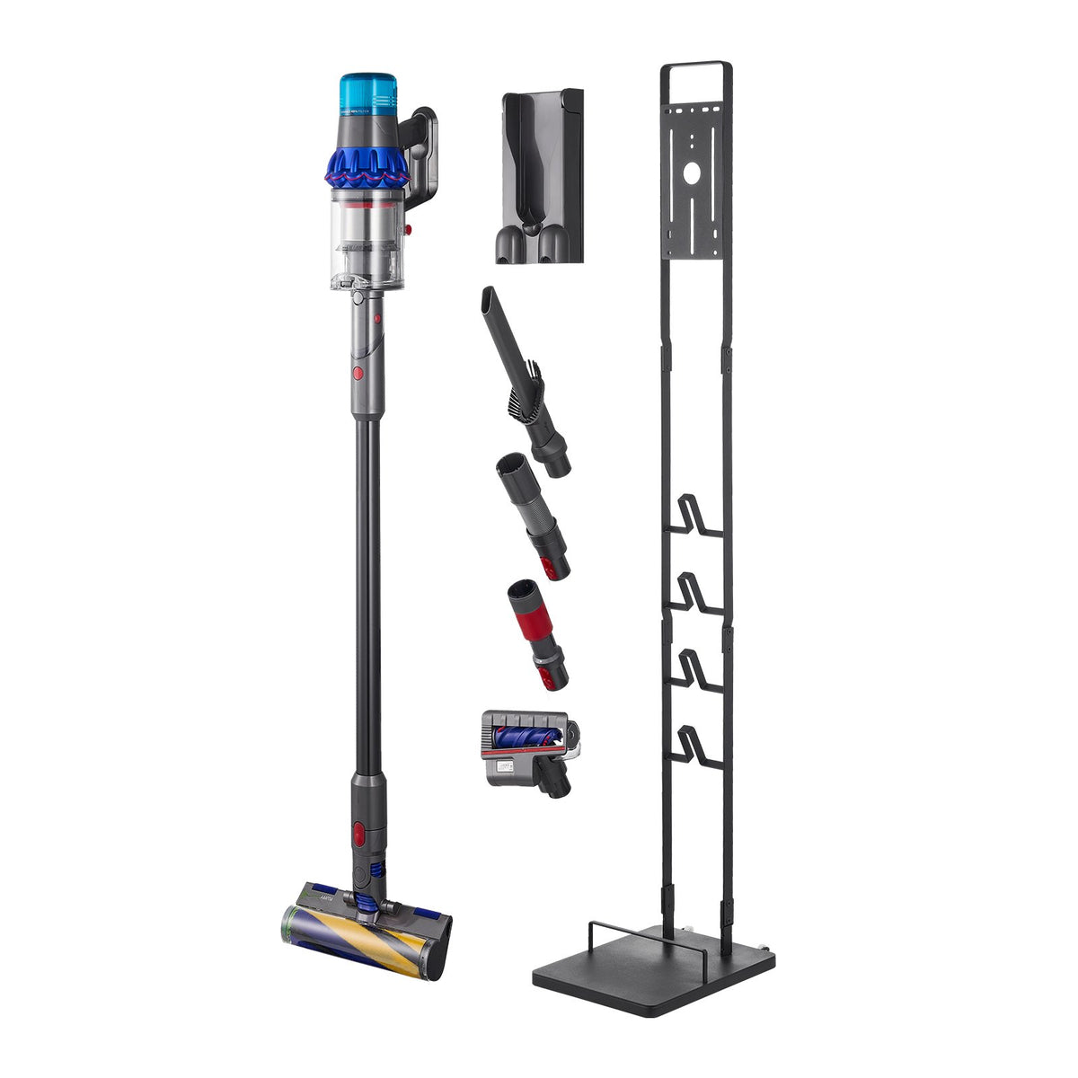 Vacuum Stand with Wheels for Dyson V6-V15, Stable Holder for Cordless Vacuums