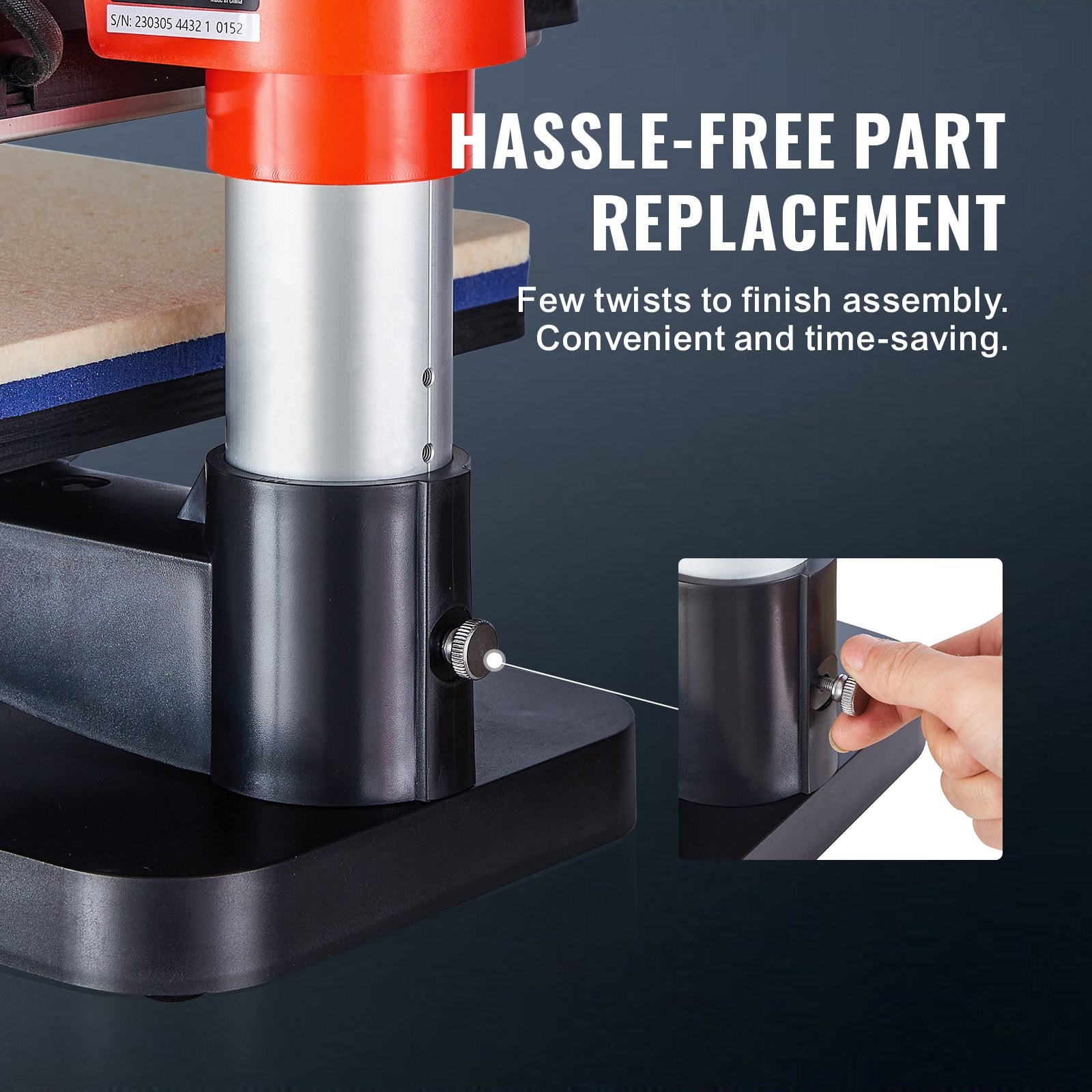 Heat Press Machine 8-in-1 Sublimation 12x15in T-Shirts Hats Mugs Swing Away