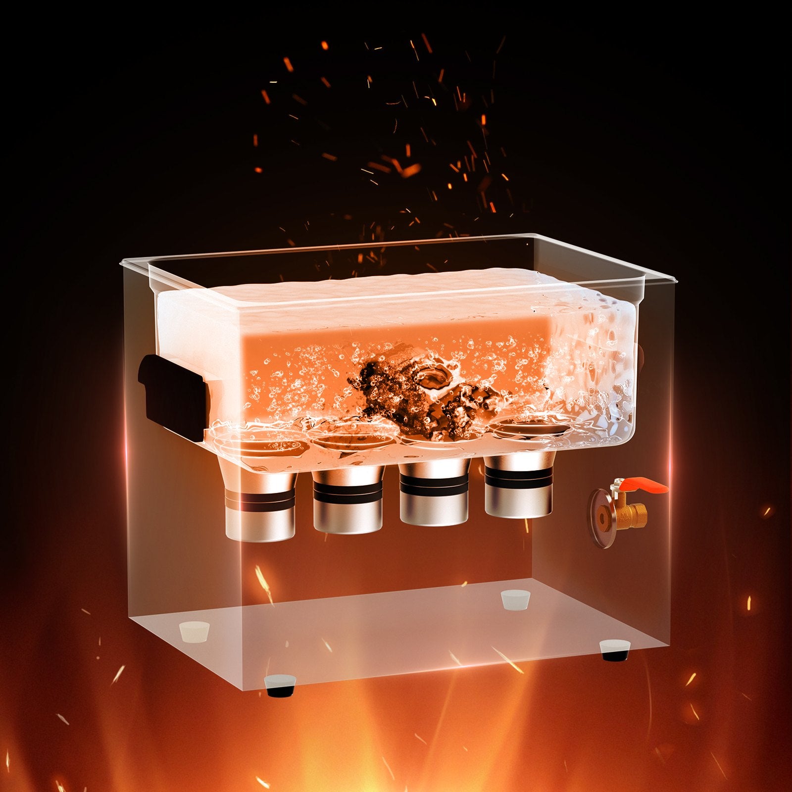Ultrasonic Cleaner 10L 240W Digital Cavitation with Heater Timer and Basket