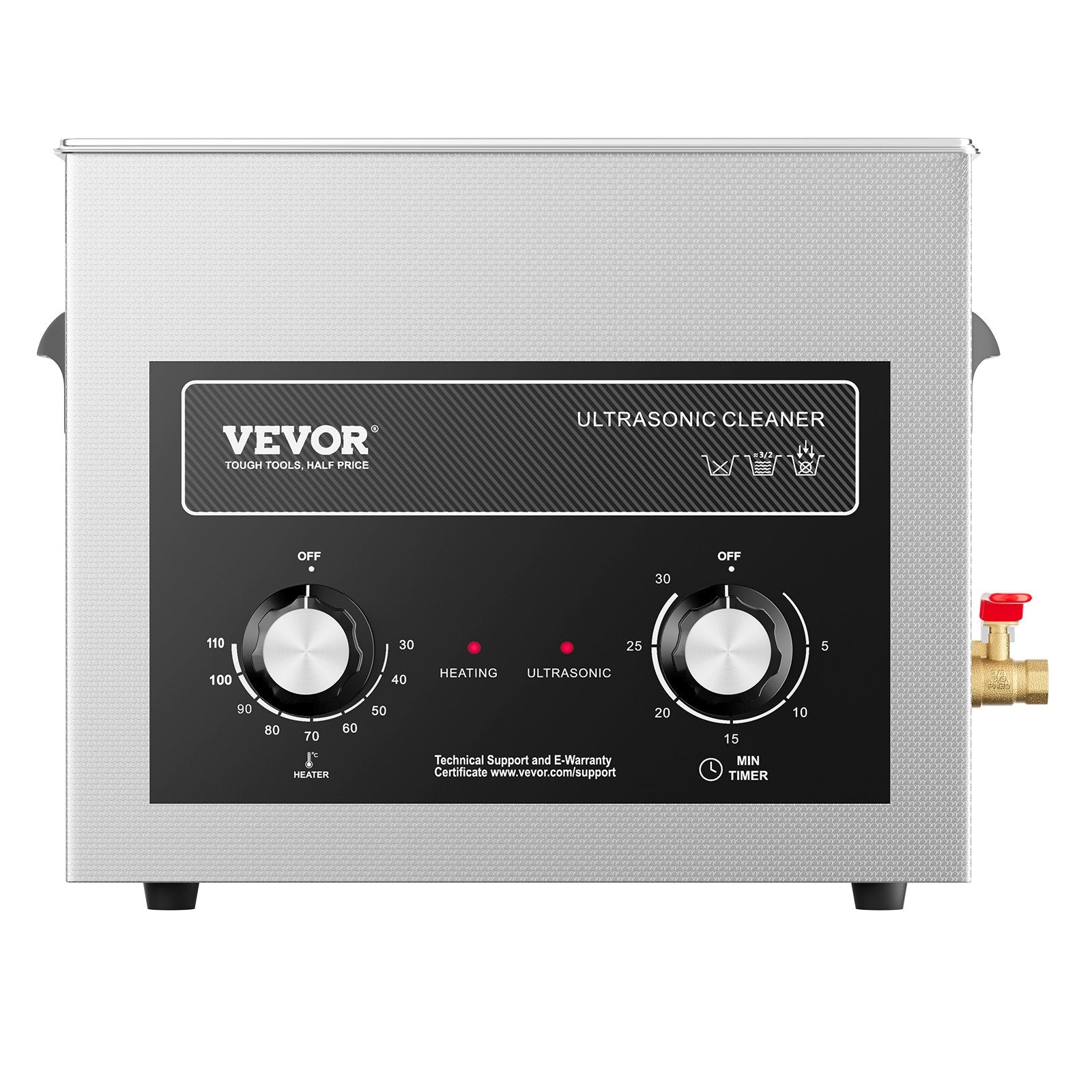 Ultrasonic Cleaner 10L 240W Digital Cavitation with Heater Timer and Basket
