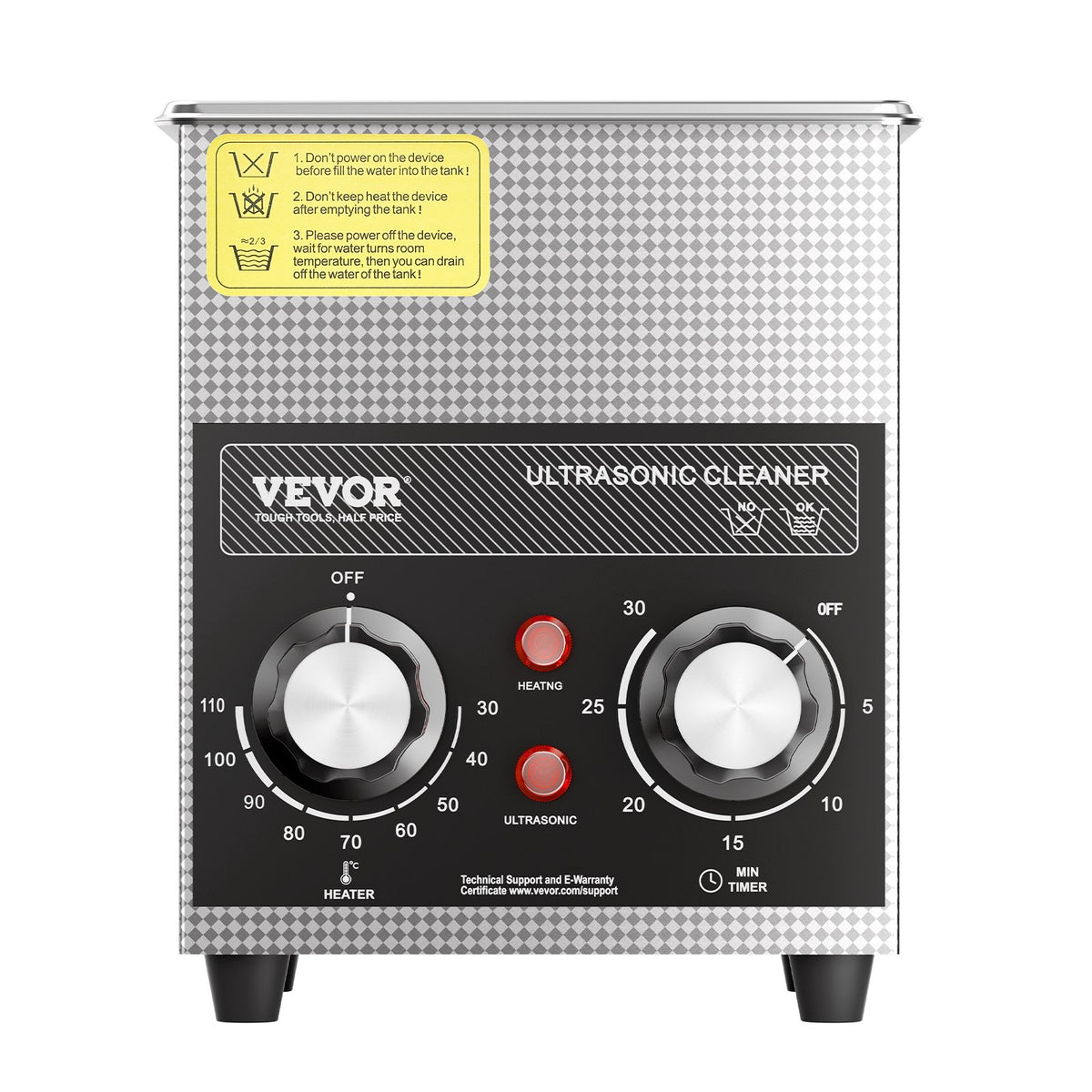 Cleaner Ultrasonic 2L with Heater Timer Basket Professional Digital 60W Machine