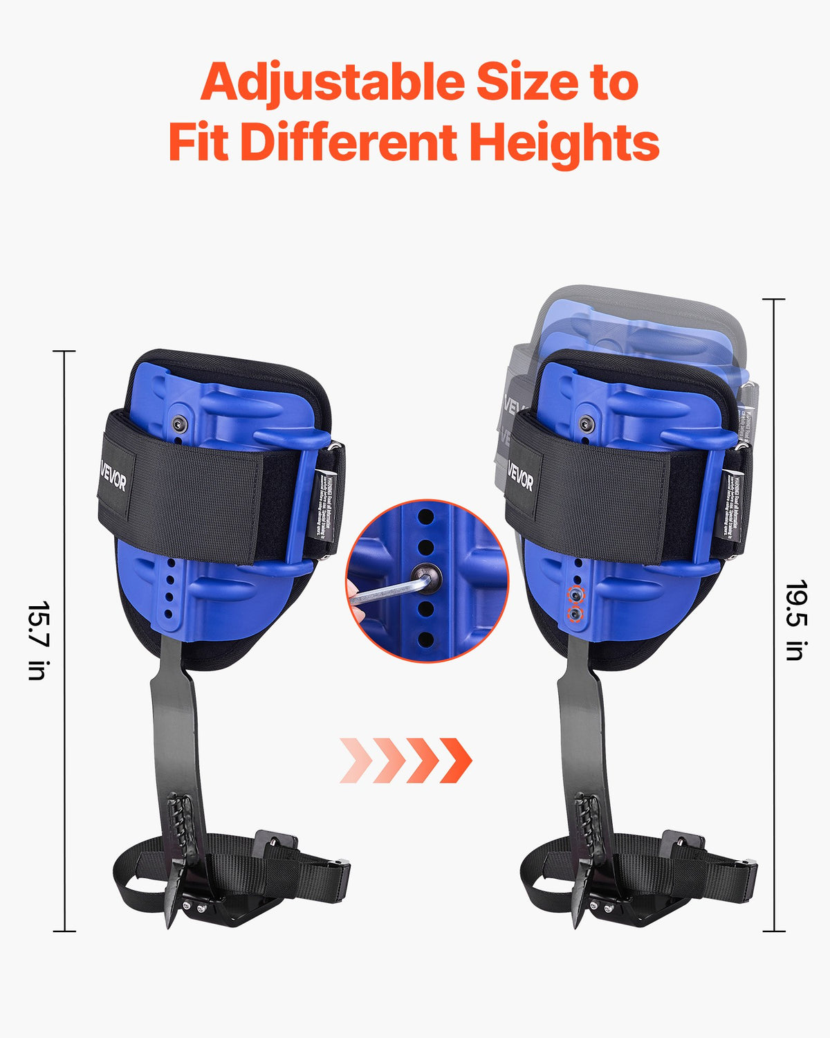 Tree Climbing Spikes Set Height-Adjustable Steel Climb Spurs Straps Harness