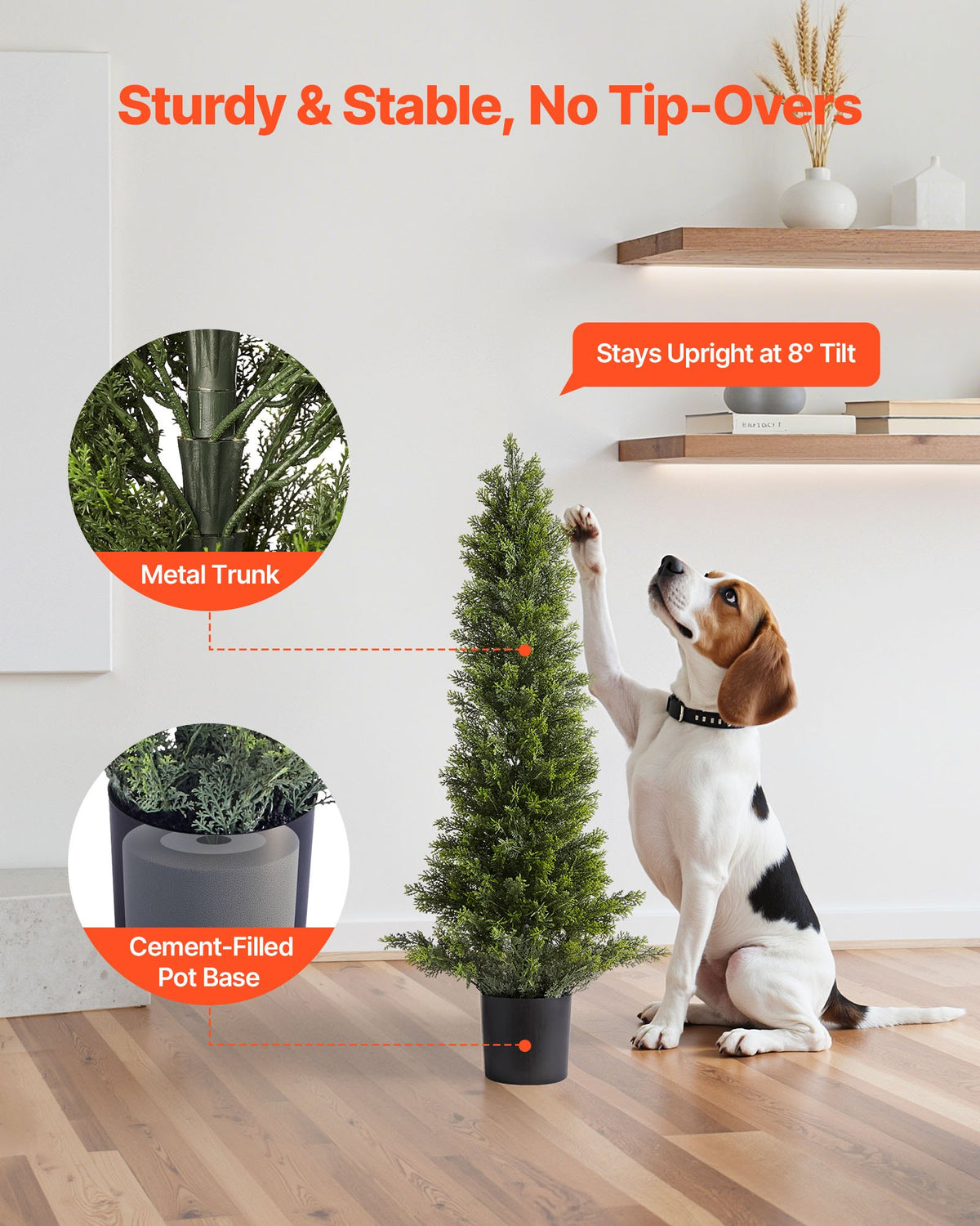 Artificial Topiary Cedar Trees 2-Pack 914mm Faux Pine Indoor Outdoor Décor