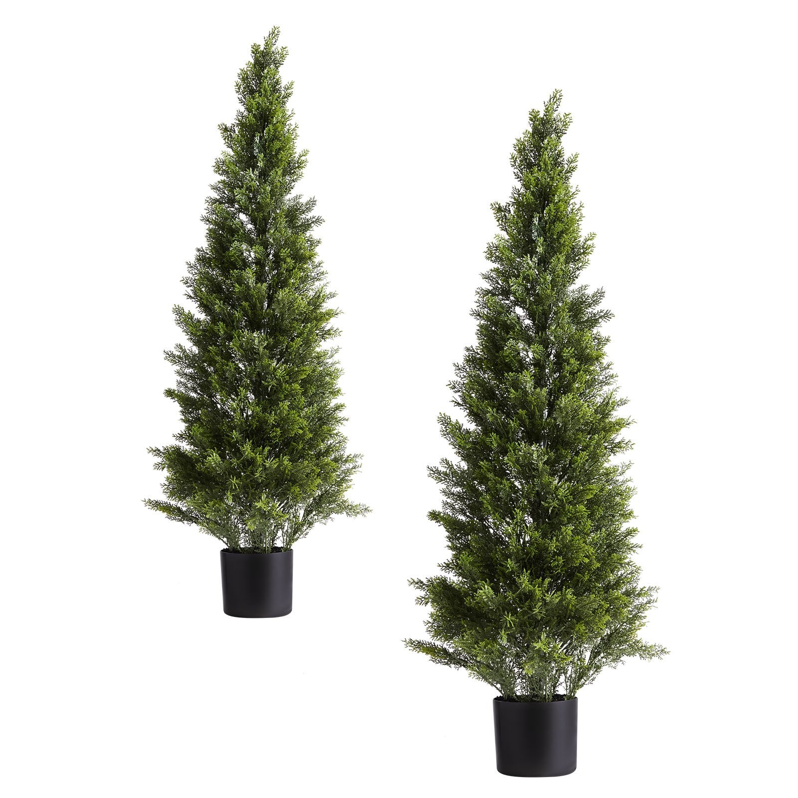 Artificial Topiary Cedar Trees 2-Pack 1219mm Faux Pine Indoor Outdoor Décor