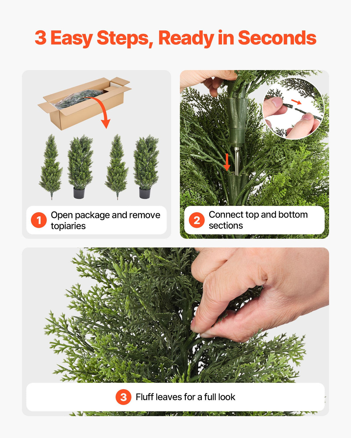 Artificial Topiary Cedar Trees 2-Pack 1524mm Faux Pine Indoor Outdoor Décor