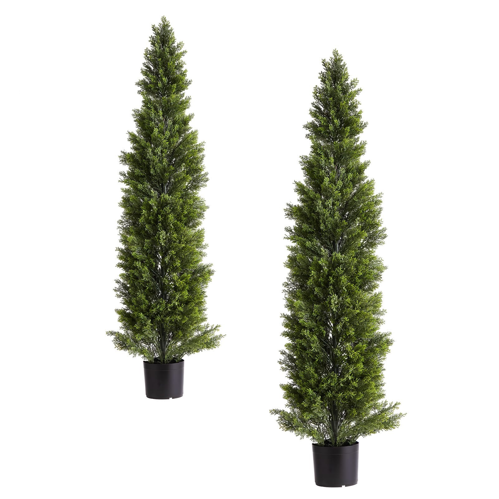 Artificial Topiary Cedar Trees 2-Pack 1524mm Faux Pine Indoor Outdoor Décor