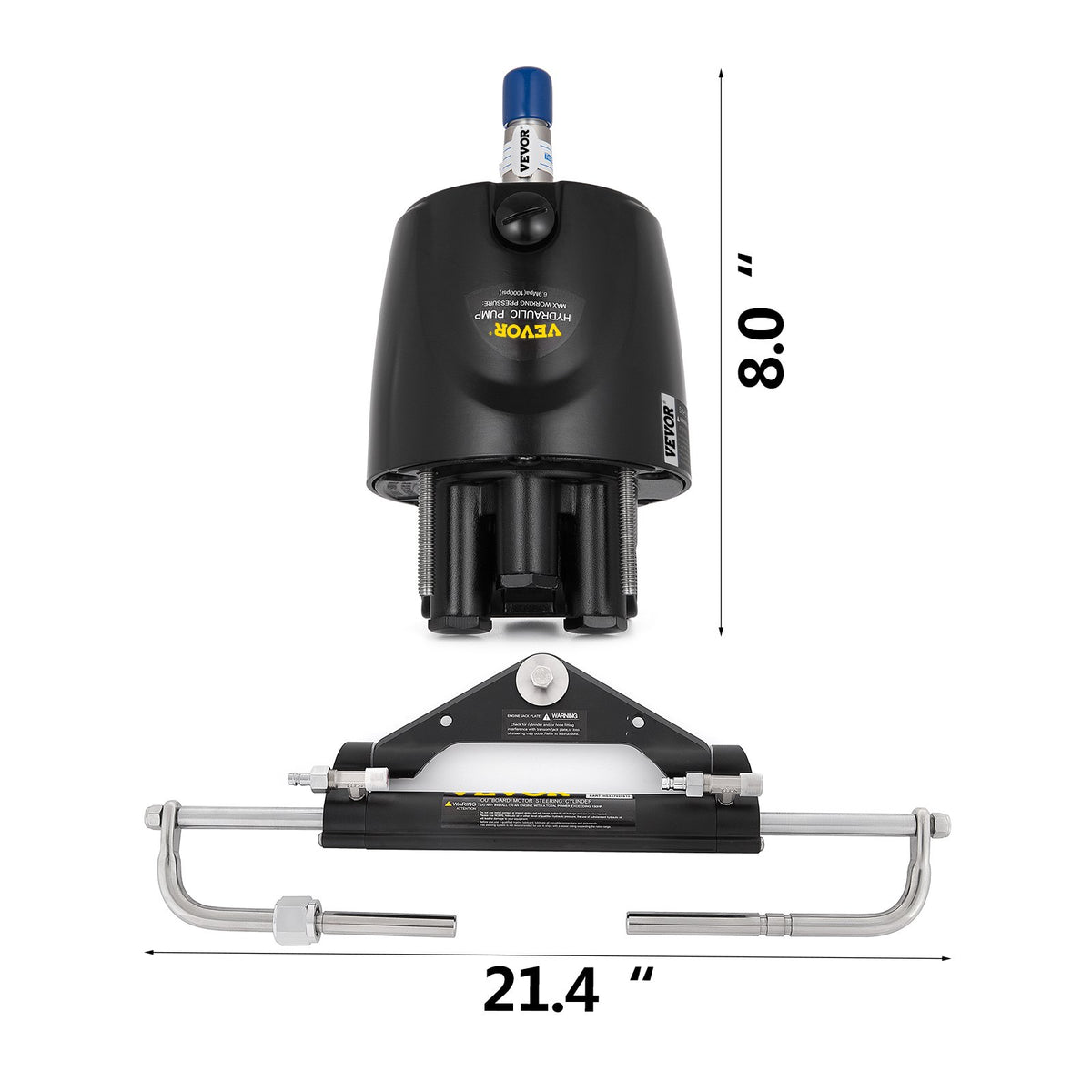 Hydraulic Outboard Steering Kit 150HP Marine Boat System with Pump & Cylinder