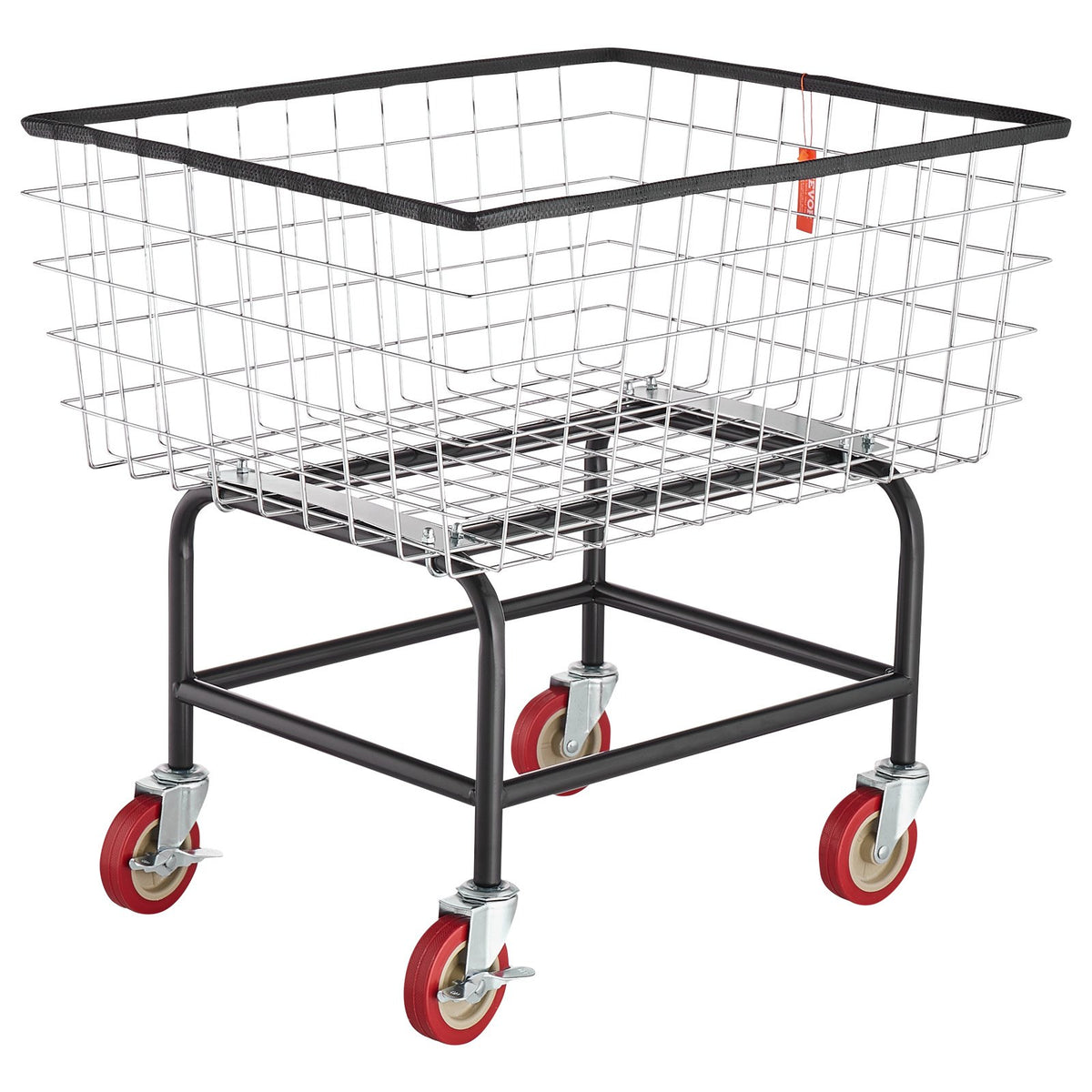 Wire Laundry Cart Wire Laundry Basket 2.8 Bushel Heavy Duty w/ 4'' Wheels
