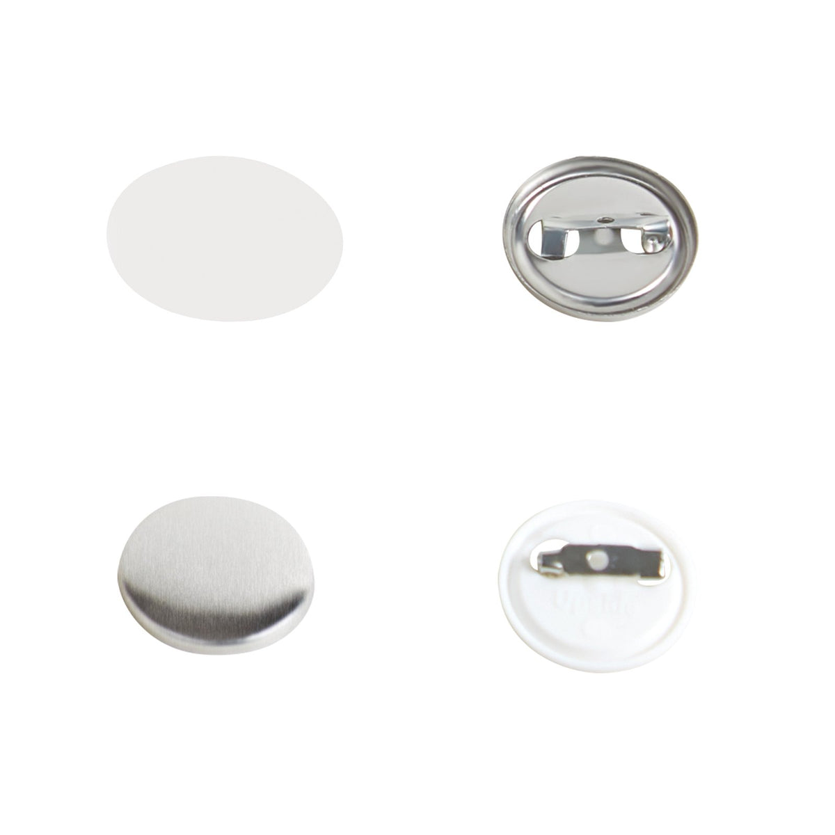 500 Sets 1" 25mm Pin Back Button Parts DIY Badge Parts with Tops Films