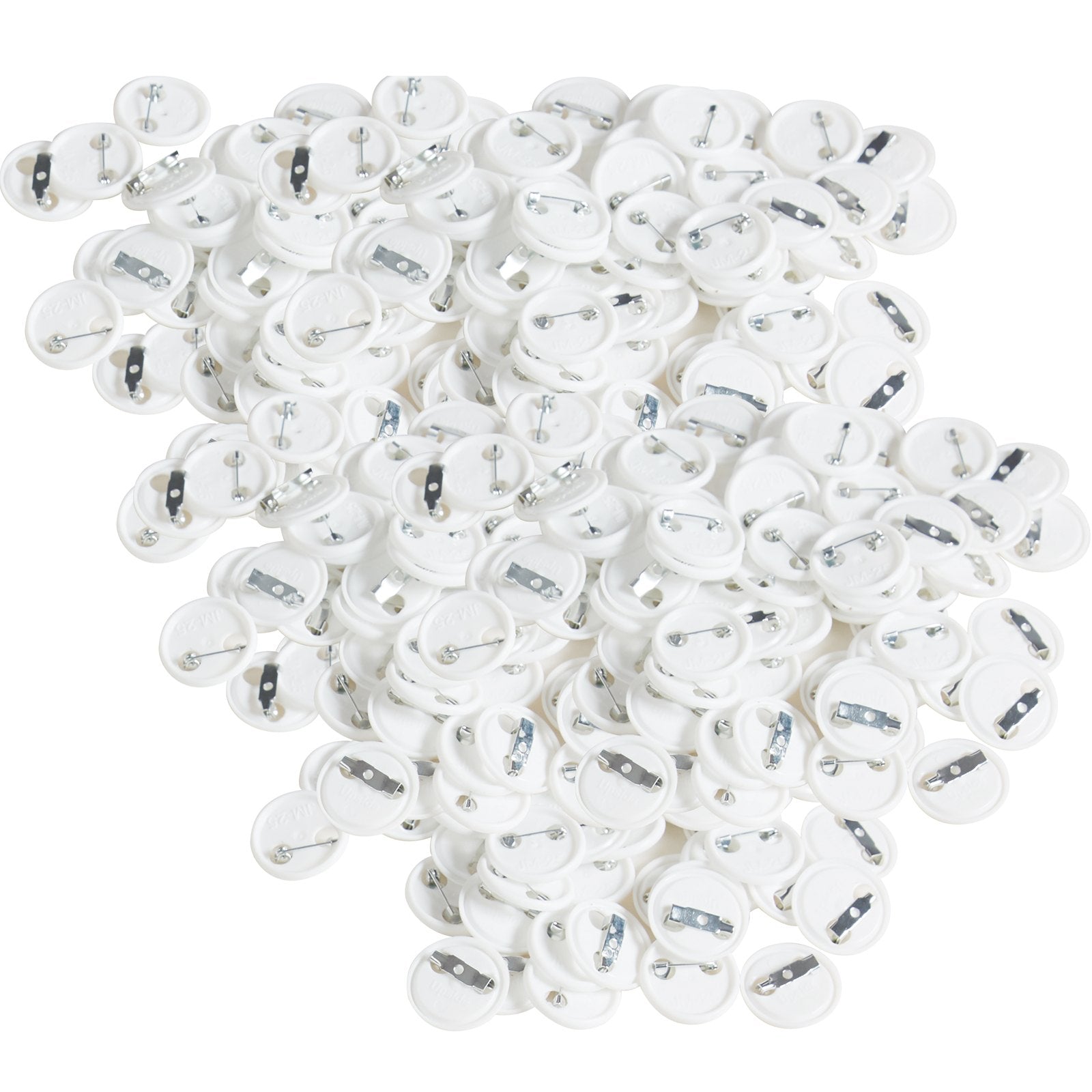 500 Sets 1" 25mm Pin Back Button Parts DIY Badge Parts with Tops Films