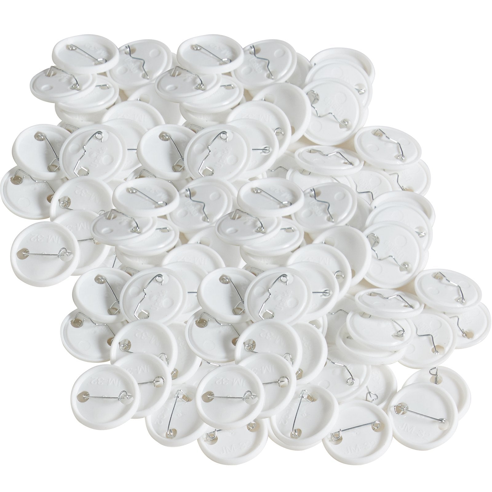 500 Sets 1.25" 32MM Pin Back Button Parts DIY Badge Parts with Tops Films