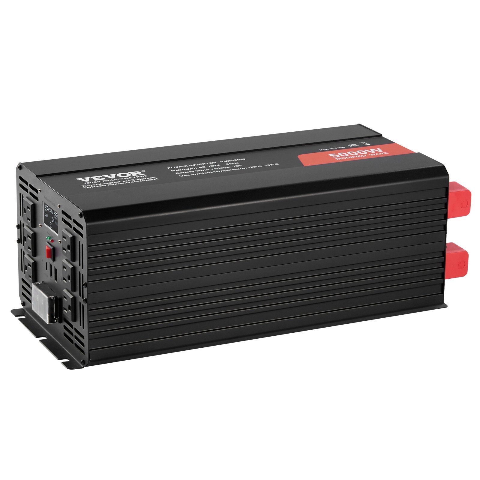 Modified Sine Wave Inverter 5000W DC 12V to AC 230V with LCD, USB, Type-C Remote