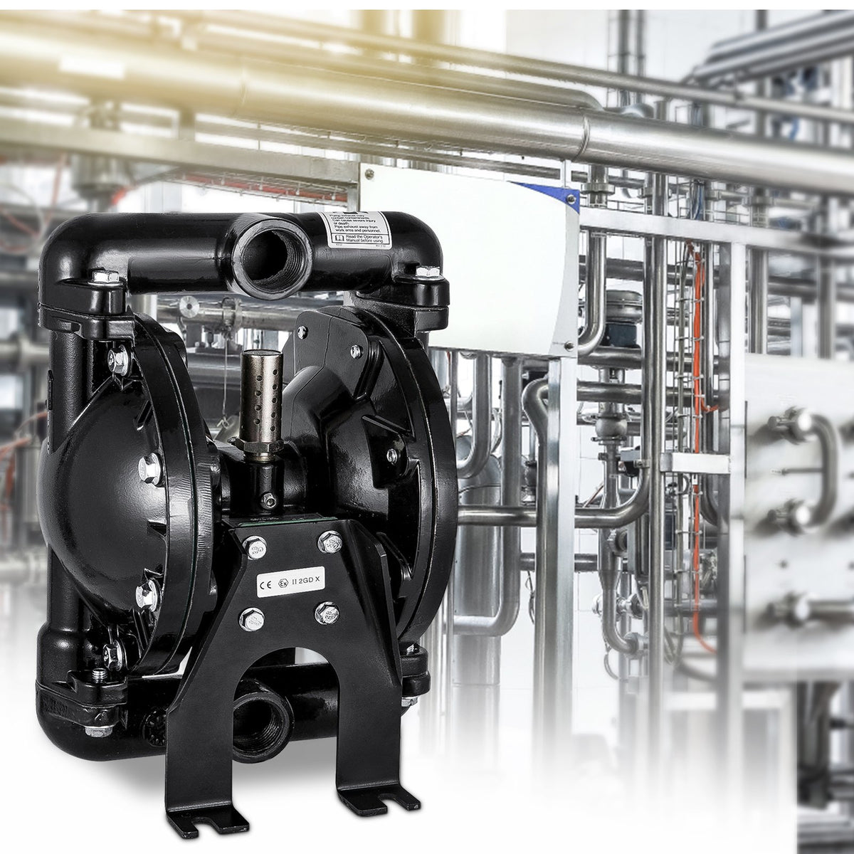 Air-Operated Double Diaphragm Pump 24 GPM 1 Inch Inlet And Outlet