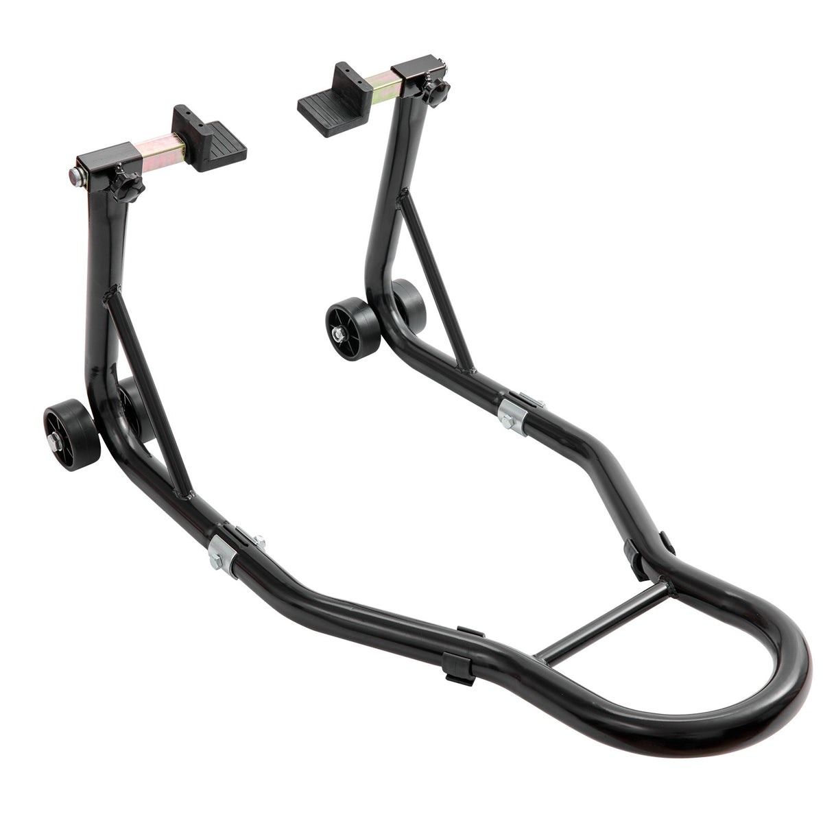 Motorcycle Rear Wheel Stand U+L Fork Swingarm 390kg Heavy Duty Lift Jack Black