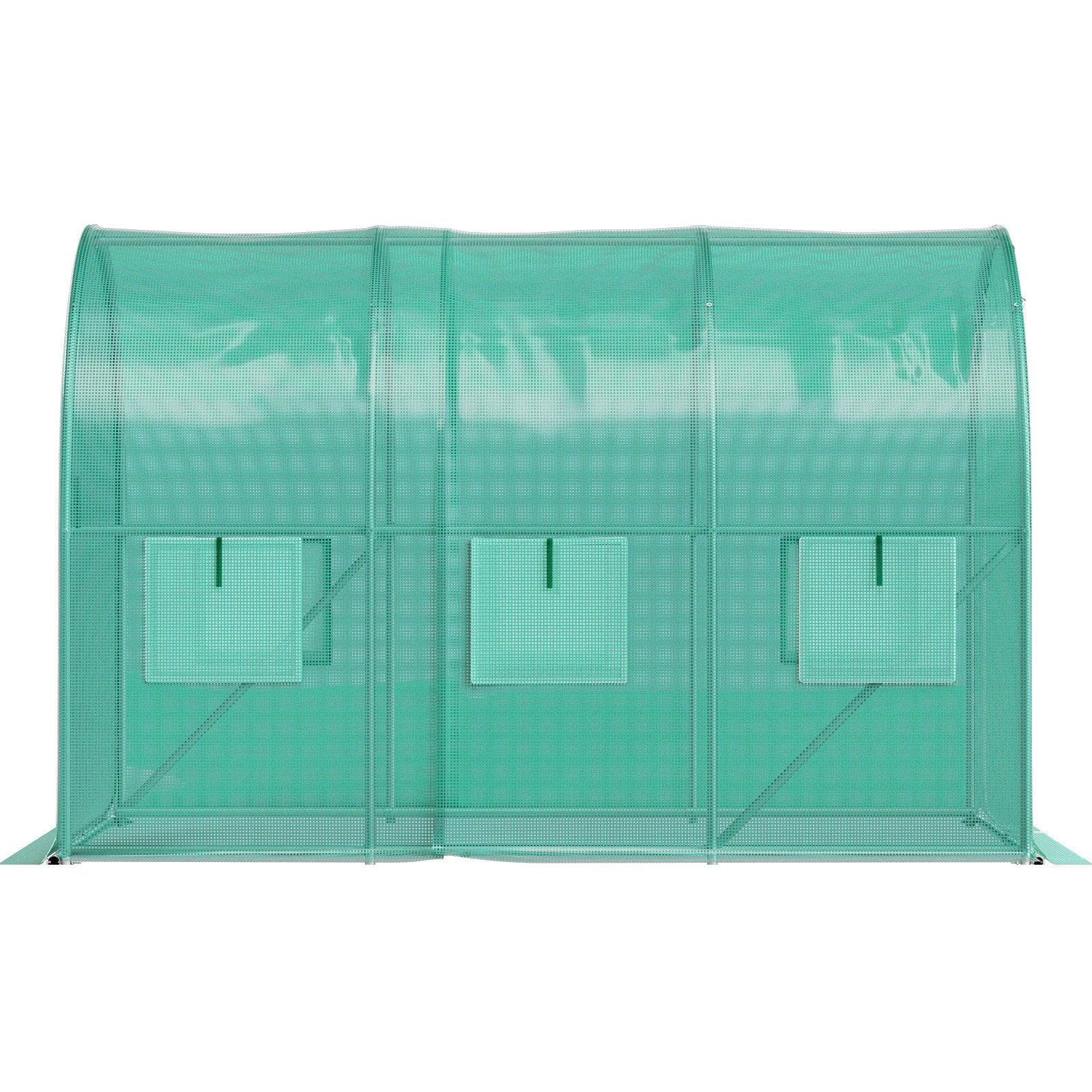 Tunnel Greenhouse Walk-in 9.8x6.6x6.6ft Portable Steel Hoops Doors Windows