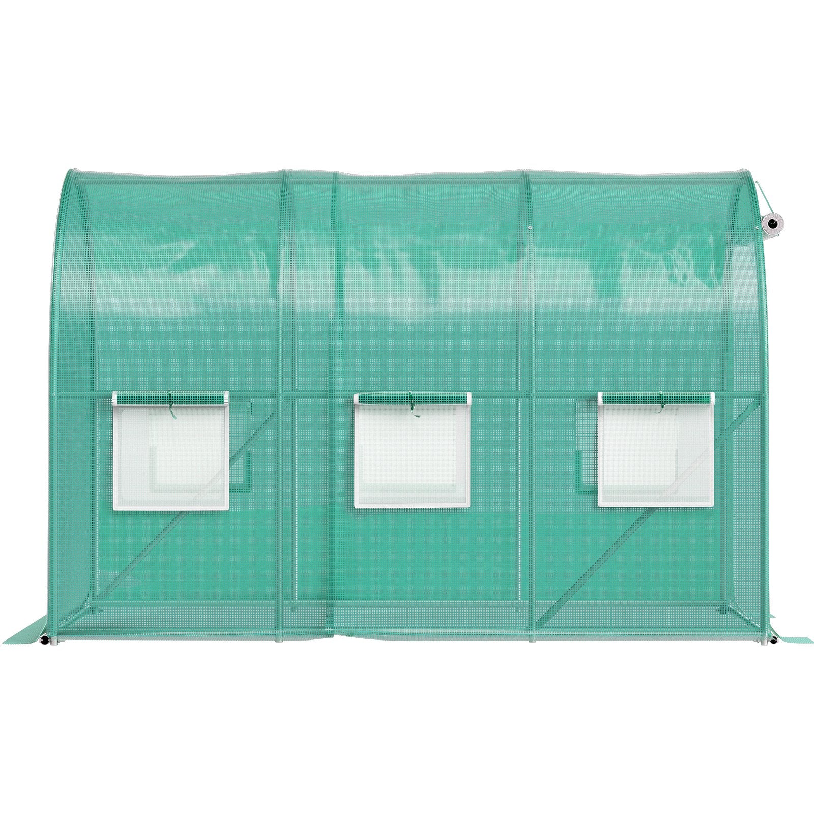 Tunnel Greenhouse Walk-in 9.8x6.6x6.6ft Portable Steel Hoops Doors Windows
