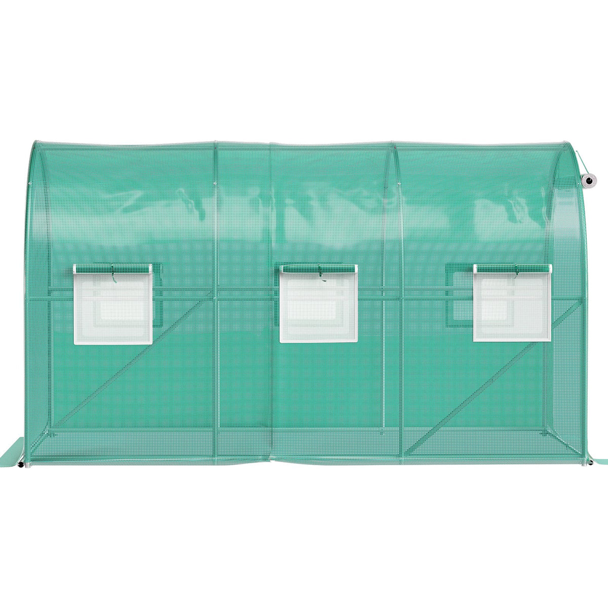 Walk-in Tunnel Greenhouse 12x7x7ft Portable Plant House with Steel Hoops Door
