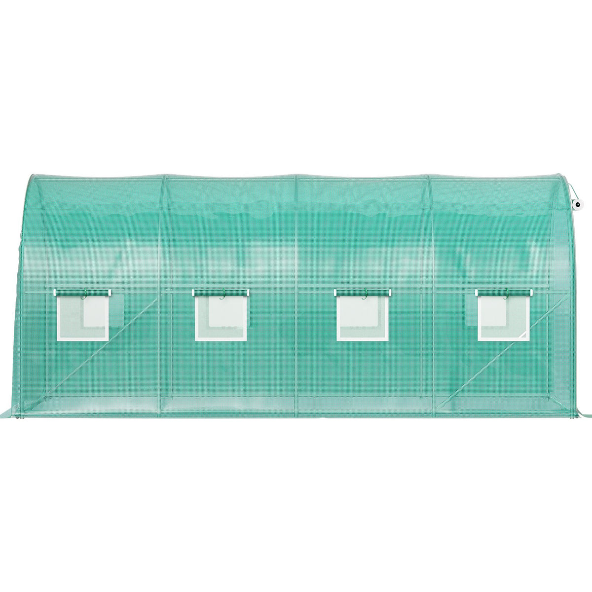 Tunnel Greenhouse Walk-in 15x7x7ft Portable Zippered Door Windows Steel Hoops