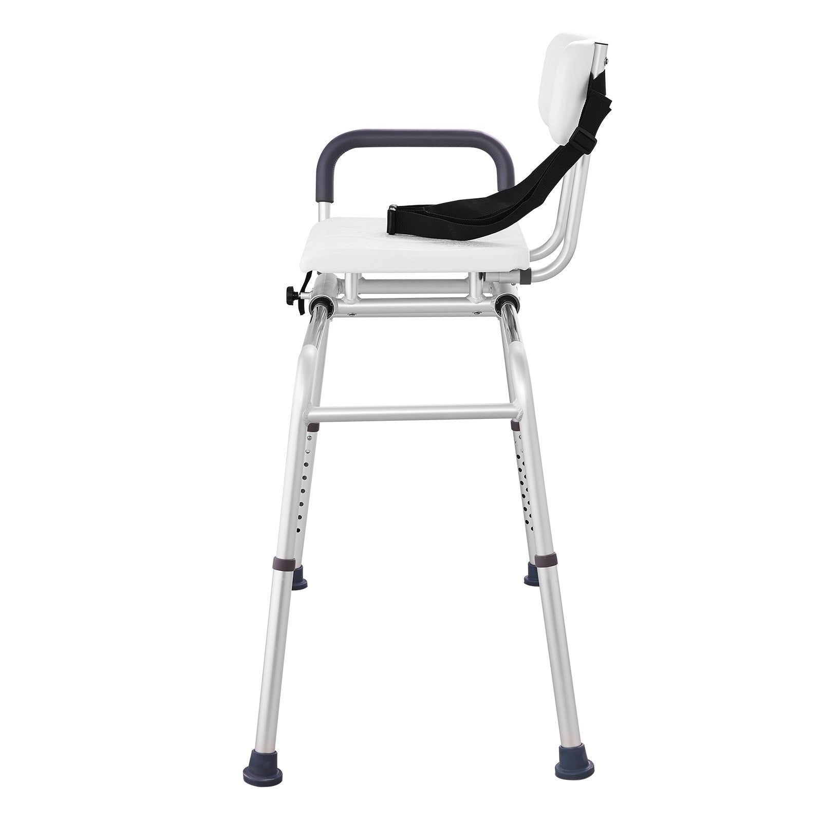 Sliding Tub Transfer Bench Adjustable Seat Backrest Safety Belt Non-Slip 400lbs