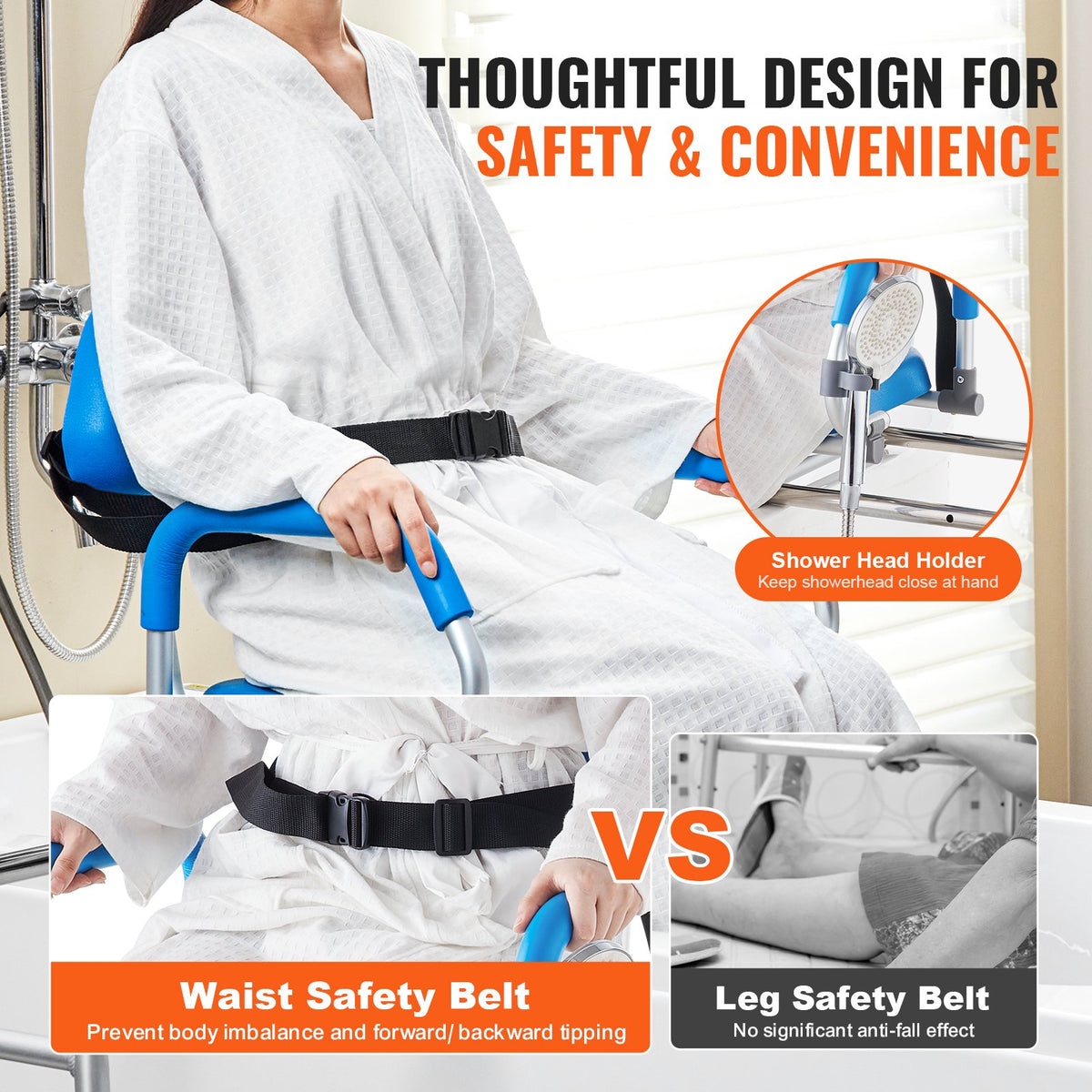 Sliding Tub Transfer Bench Swivel Seat Adjustable Padded Chair