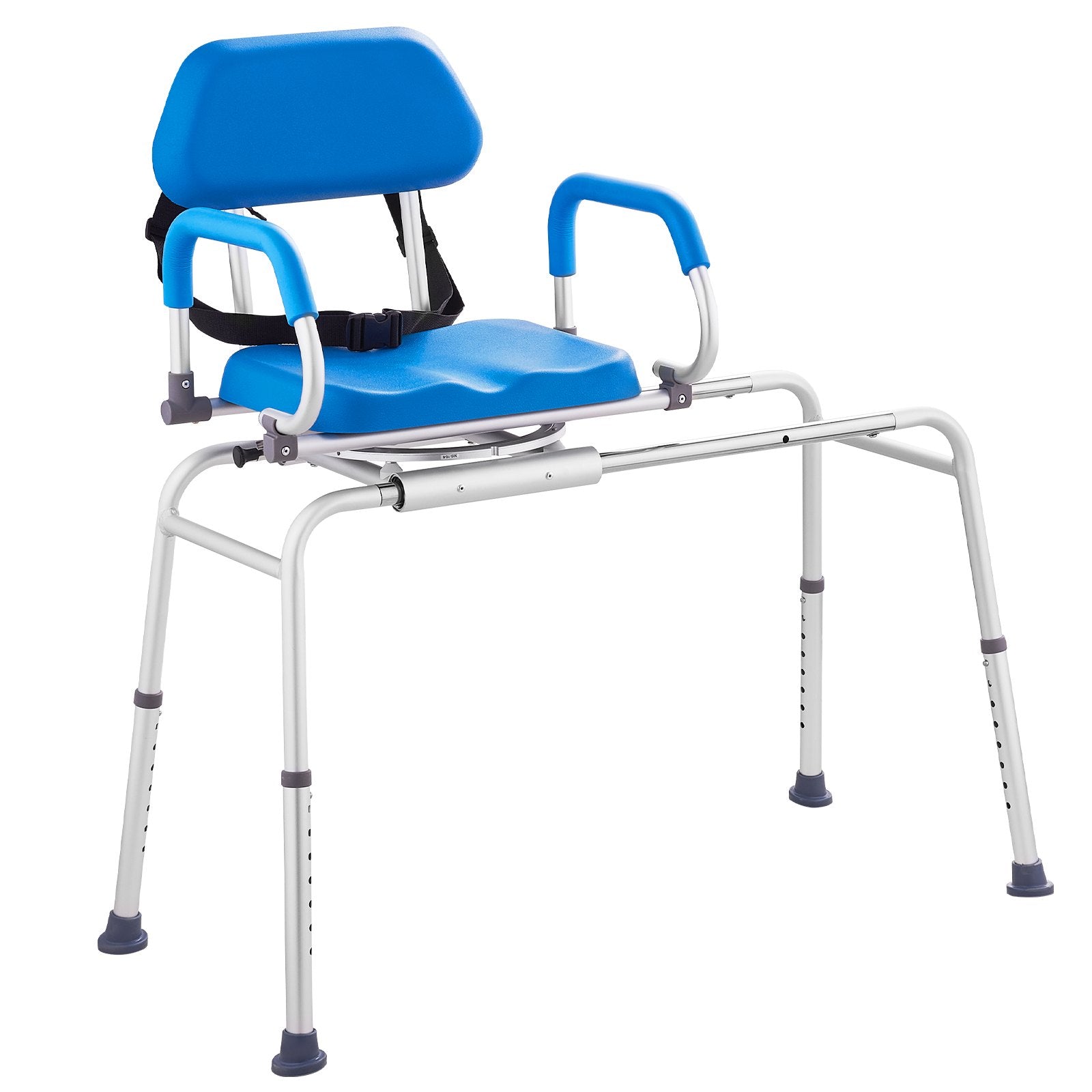 Sliding Tub Transfer Bench Swivel Seat Adjustable Padded Chair