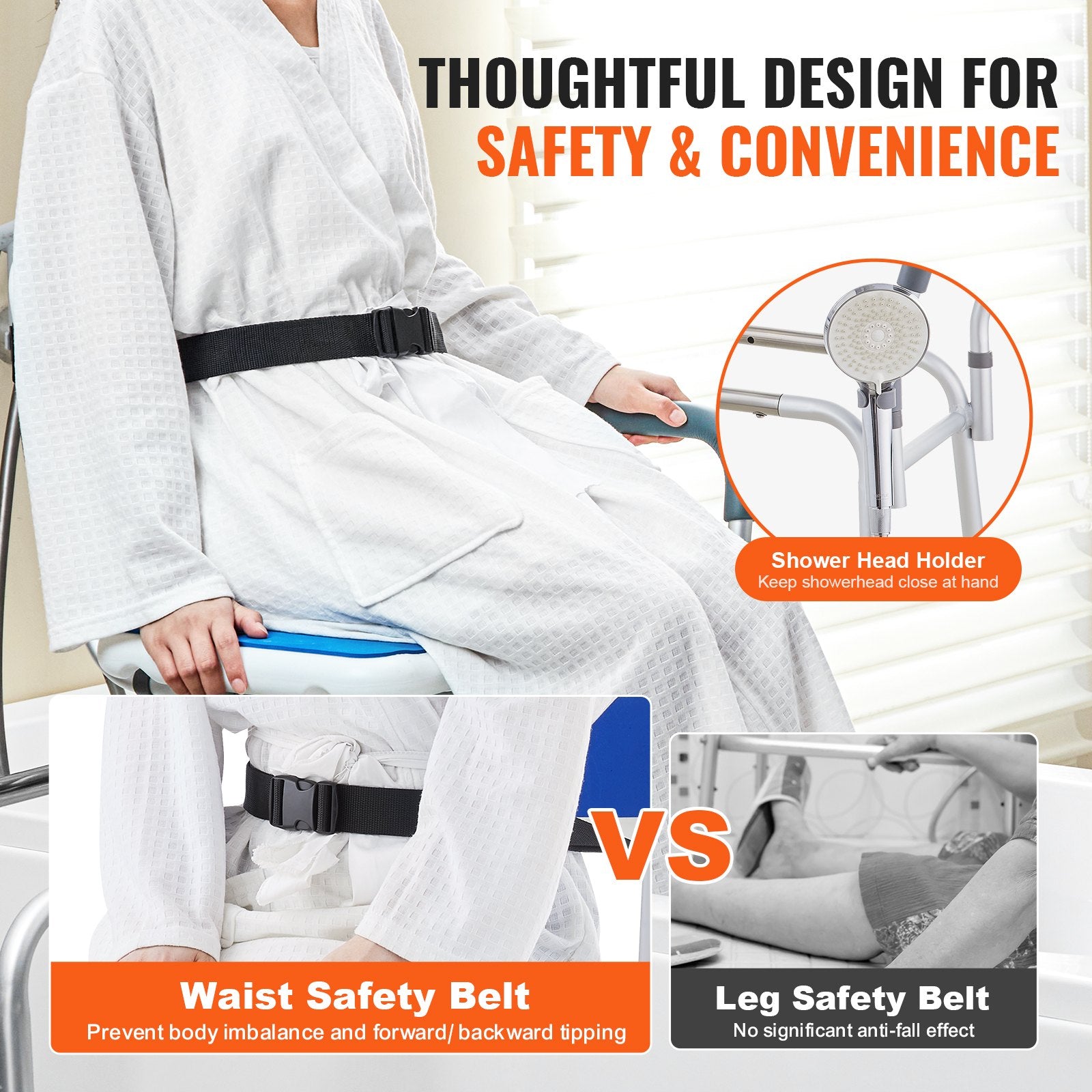 Sliding Tub Transfer Bench 360° Swivel Seat Adjustable withArmrest NonSlip400lbs