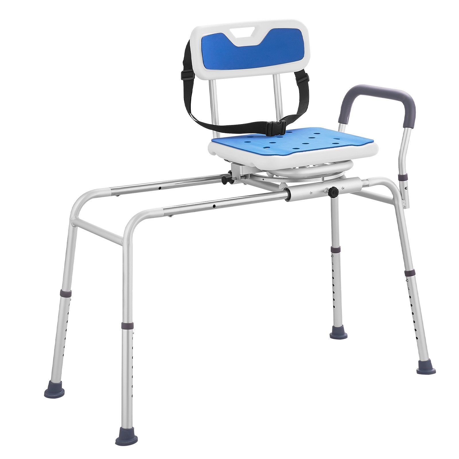 Sliding Tub Transfer Bench 360° Swivel Seat Adjustable withArmrest NonSlip400lbs