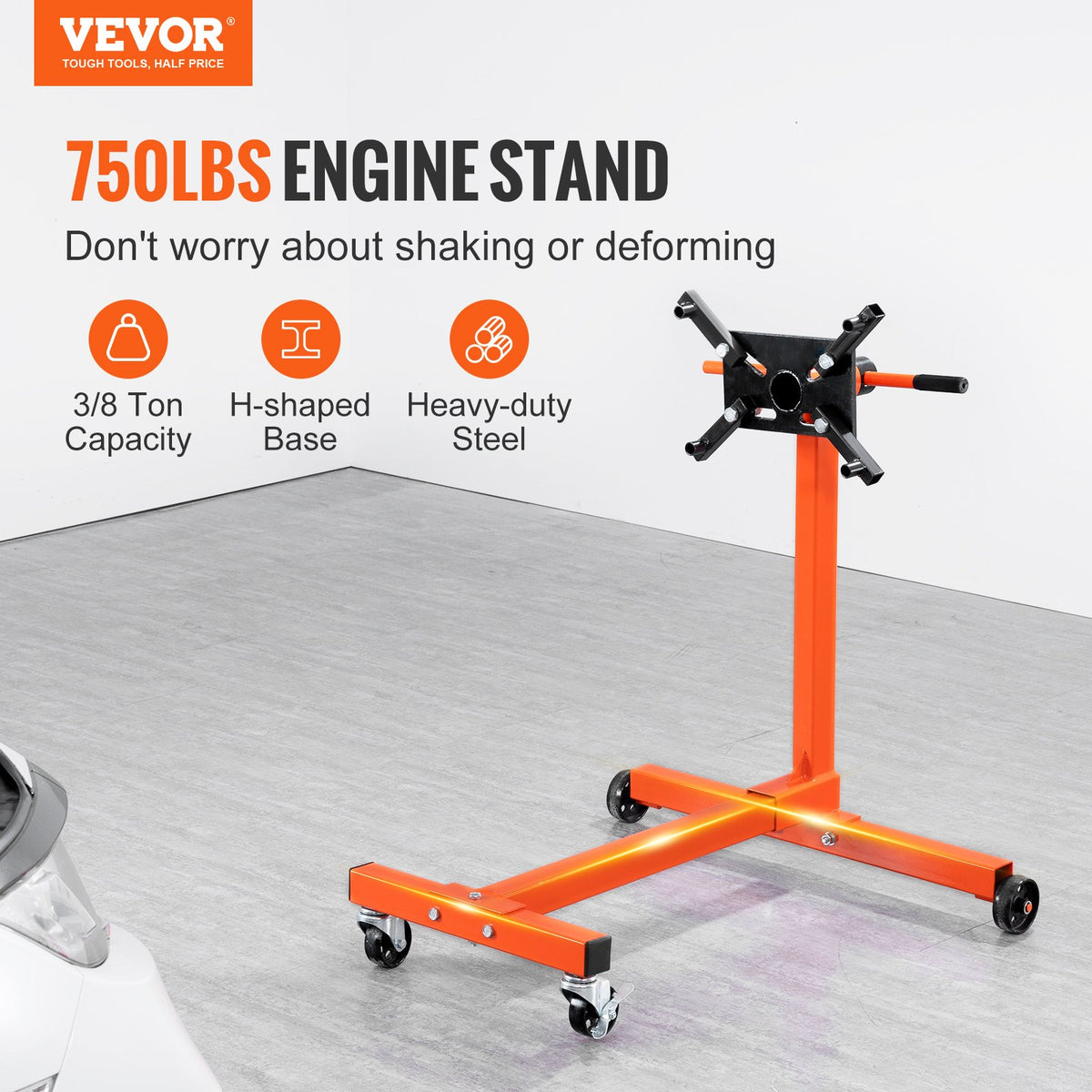 340 kg Rotating Engine Stand with 360° Adjustable Head Cast Iron Motor Doll