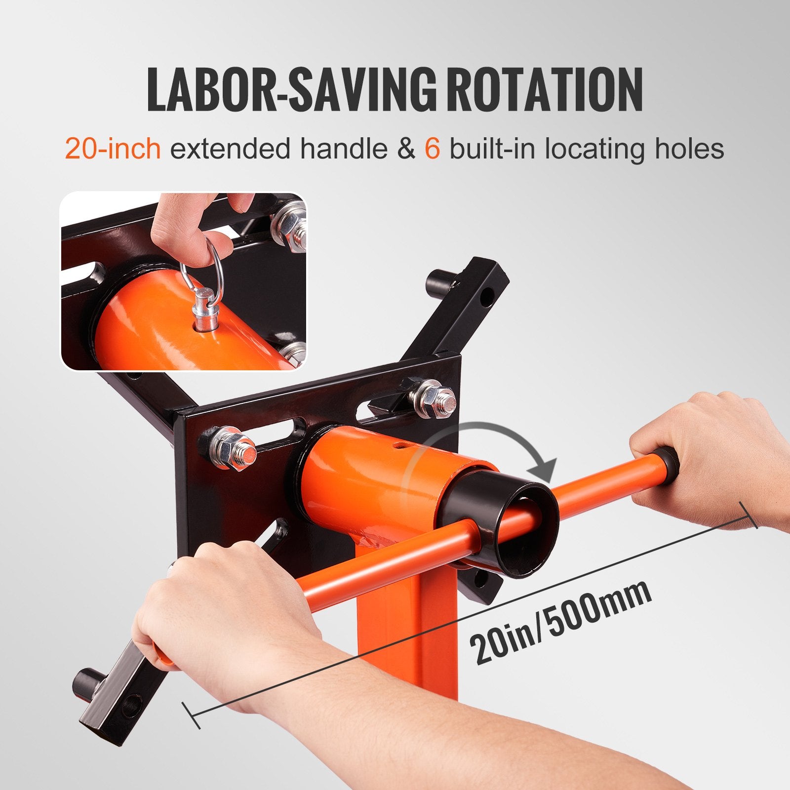 340 kg Rotating Engine Stand with 360° Adjustable Head Cast Iron Motor Doll