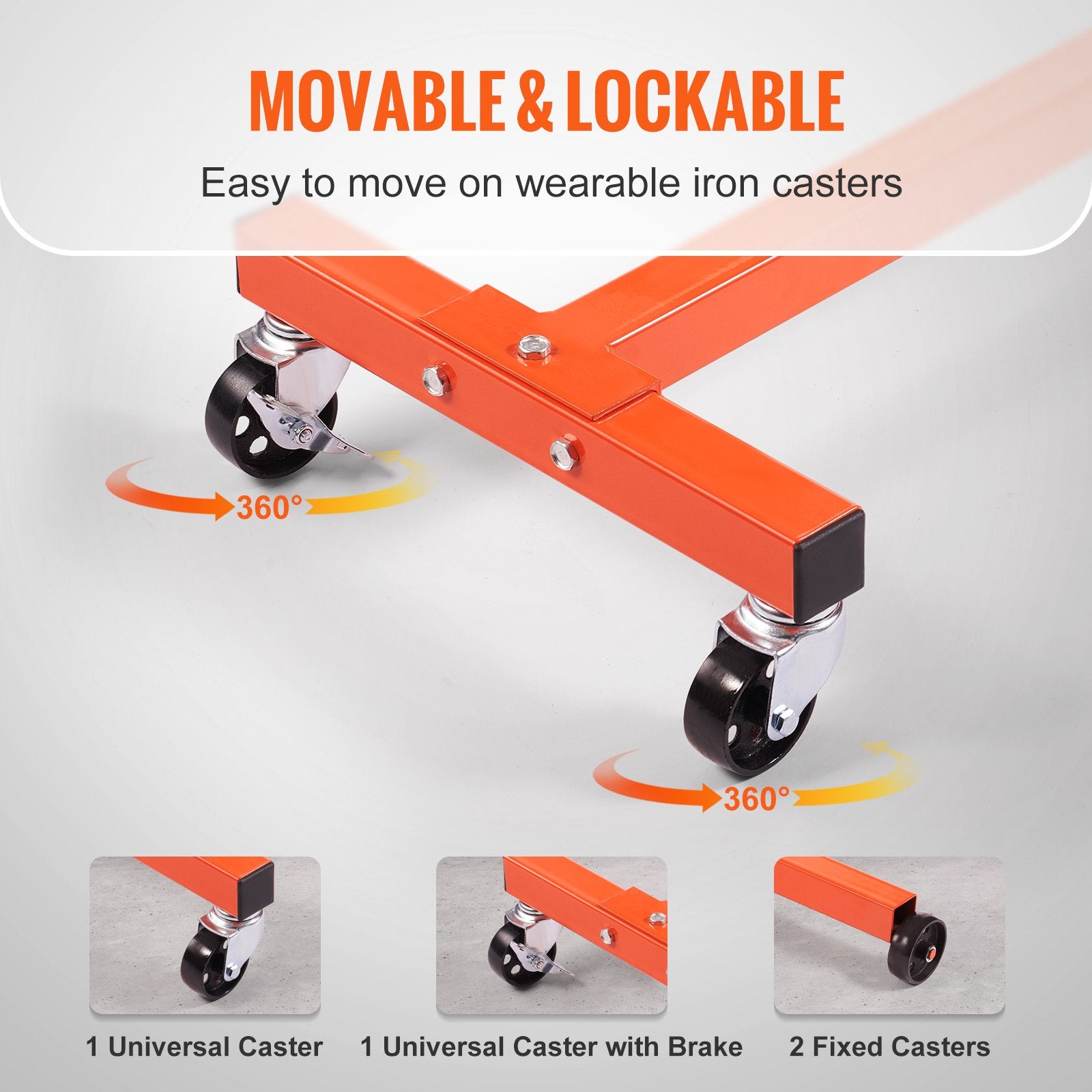 340 kg Rotating Engine Stand with 360° Adjustable Head Cast Iron Motor Doll