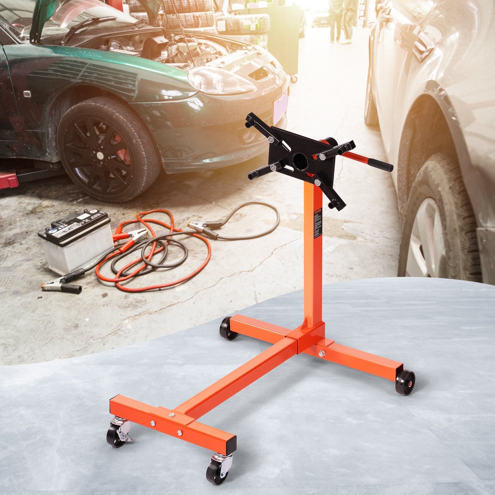 340 kg Rotating Engine Stand with 360° Adjustable Head Cast Iron Motor Doll
