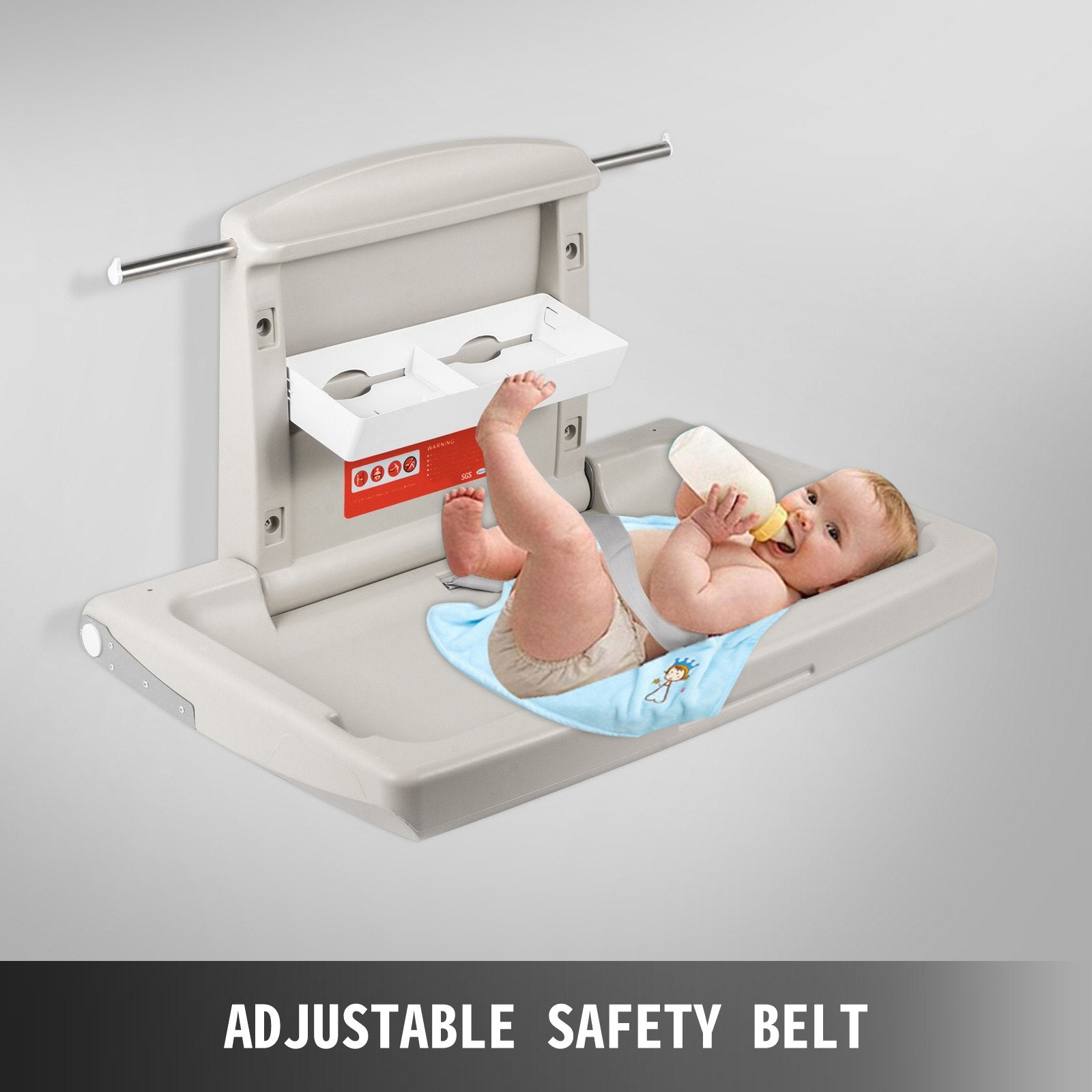 Baby Changing Table Wall-Mounted Fold-Down Vertical Diaper Changing Station