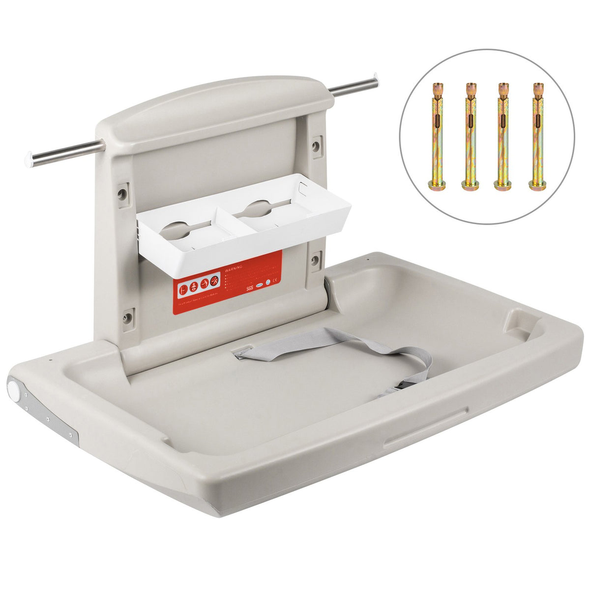 Baby Changing Table Wall-Mounted Fold-Down Vertical Diaper Changing Station