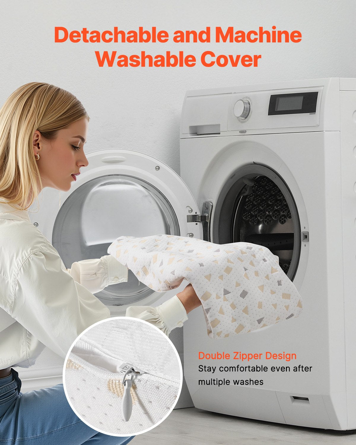 Pregnancy Pillow Adjustable Maternity Body Pillow with Removable Washable Cover