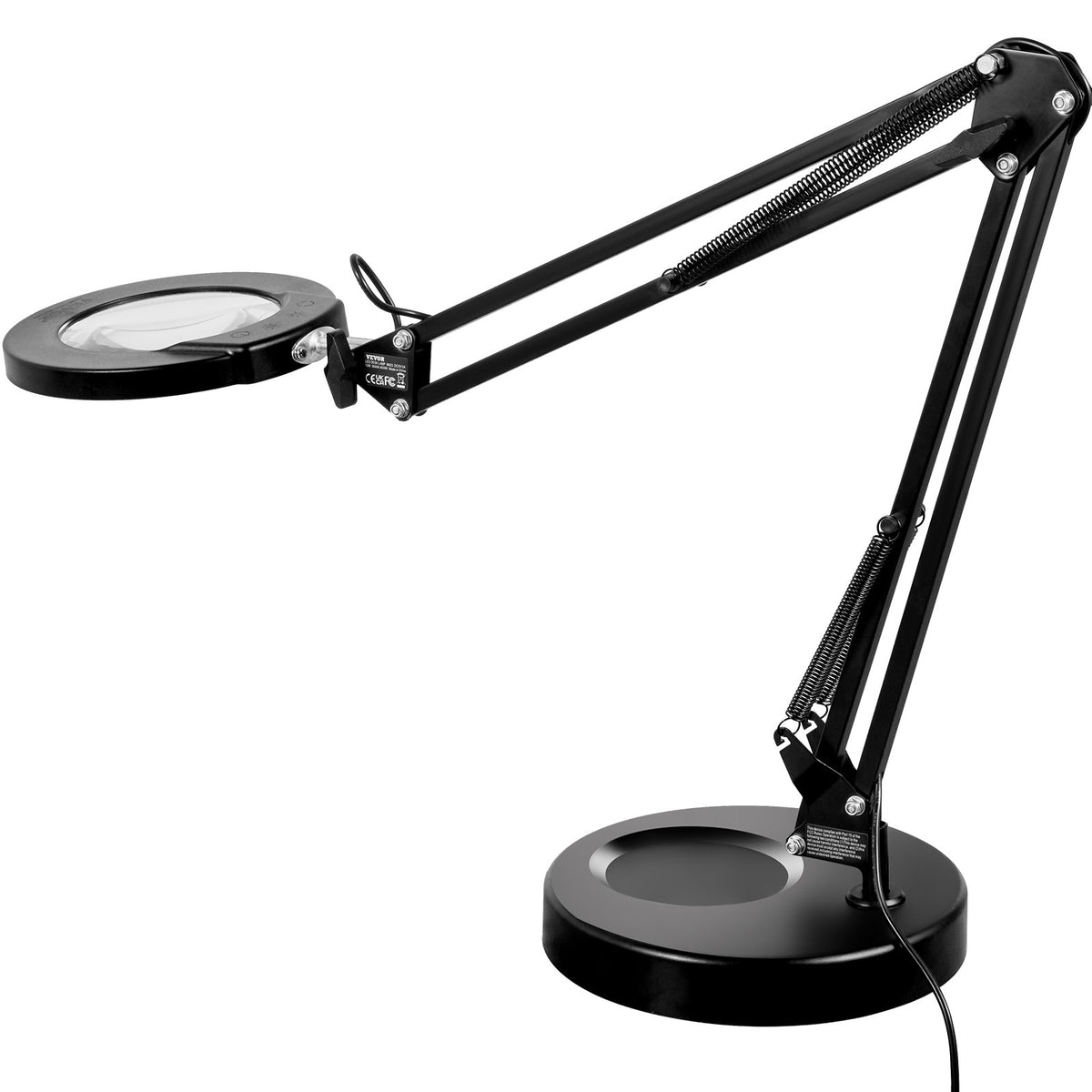 5X Magnifying Glass with LED Light and Stand 2-in-1 Desk Clamp Magnifier