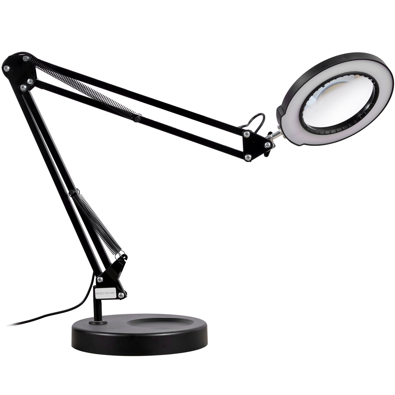 5X Magnifying Glass with LED Light and Stand 2-in-1 Desk Clamp Magnifier