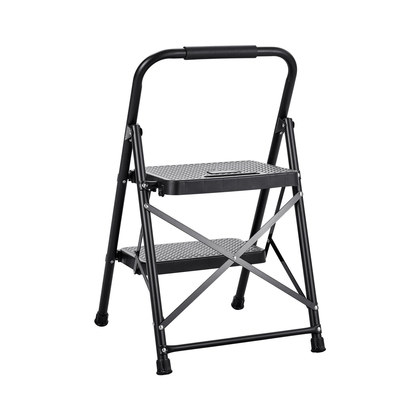 Folding Step Ladder with Anti-Slip Pedal and Handgrip for Home & Office
