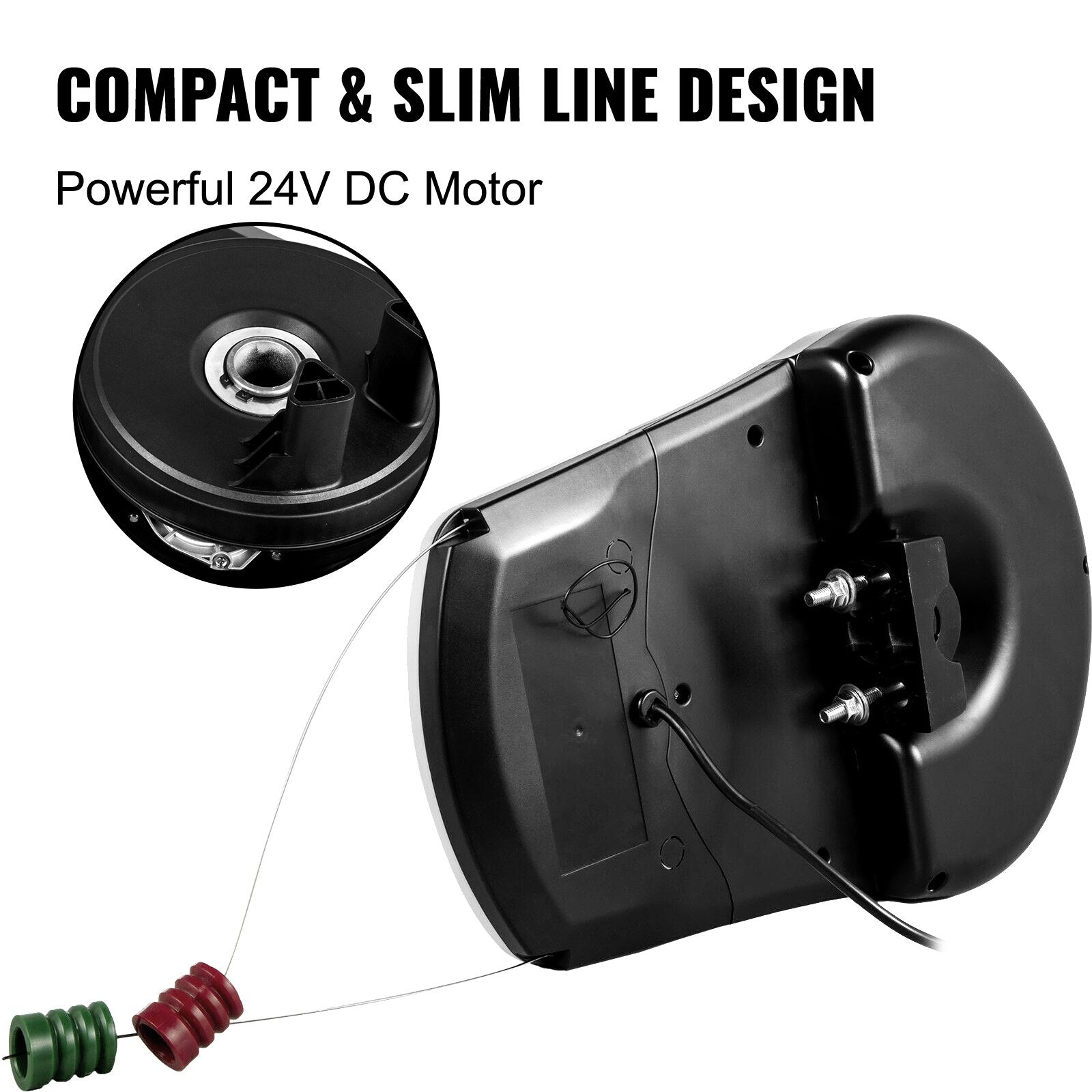 Garage Roller Door Opener 800N 110V Electric Auto Gate Opener Kit with 2 Remotes