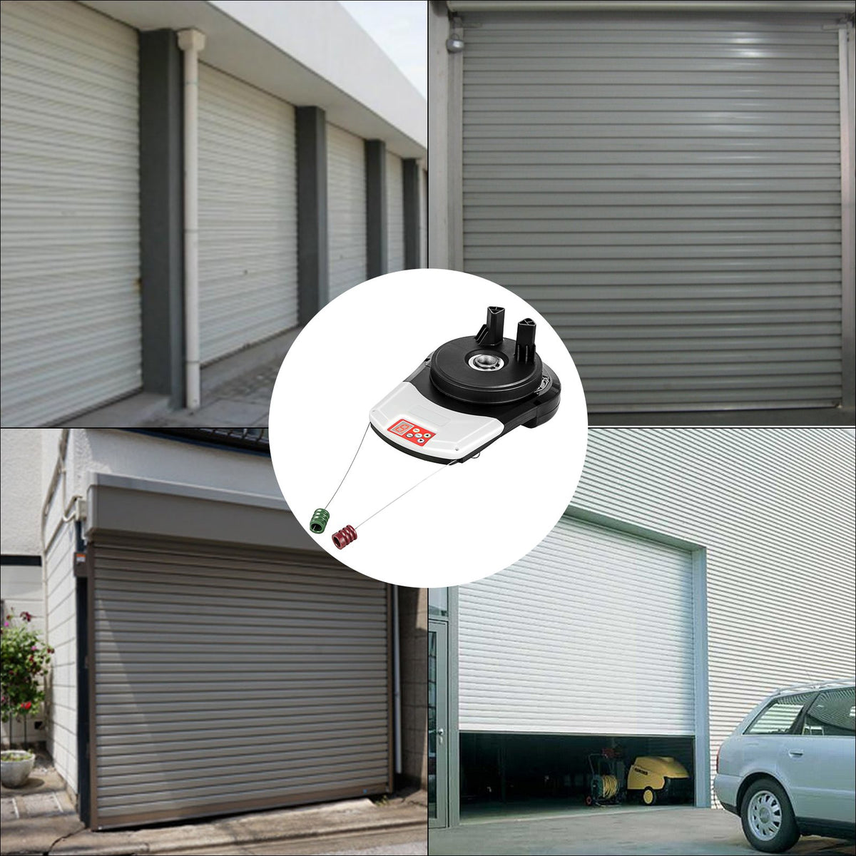 Garage Roller Door Opener 800N 110V Electric Auto Gate Opener Kit with 2 Remotes