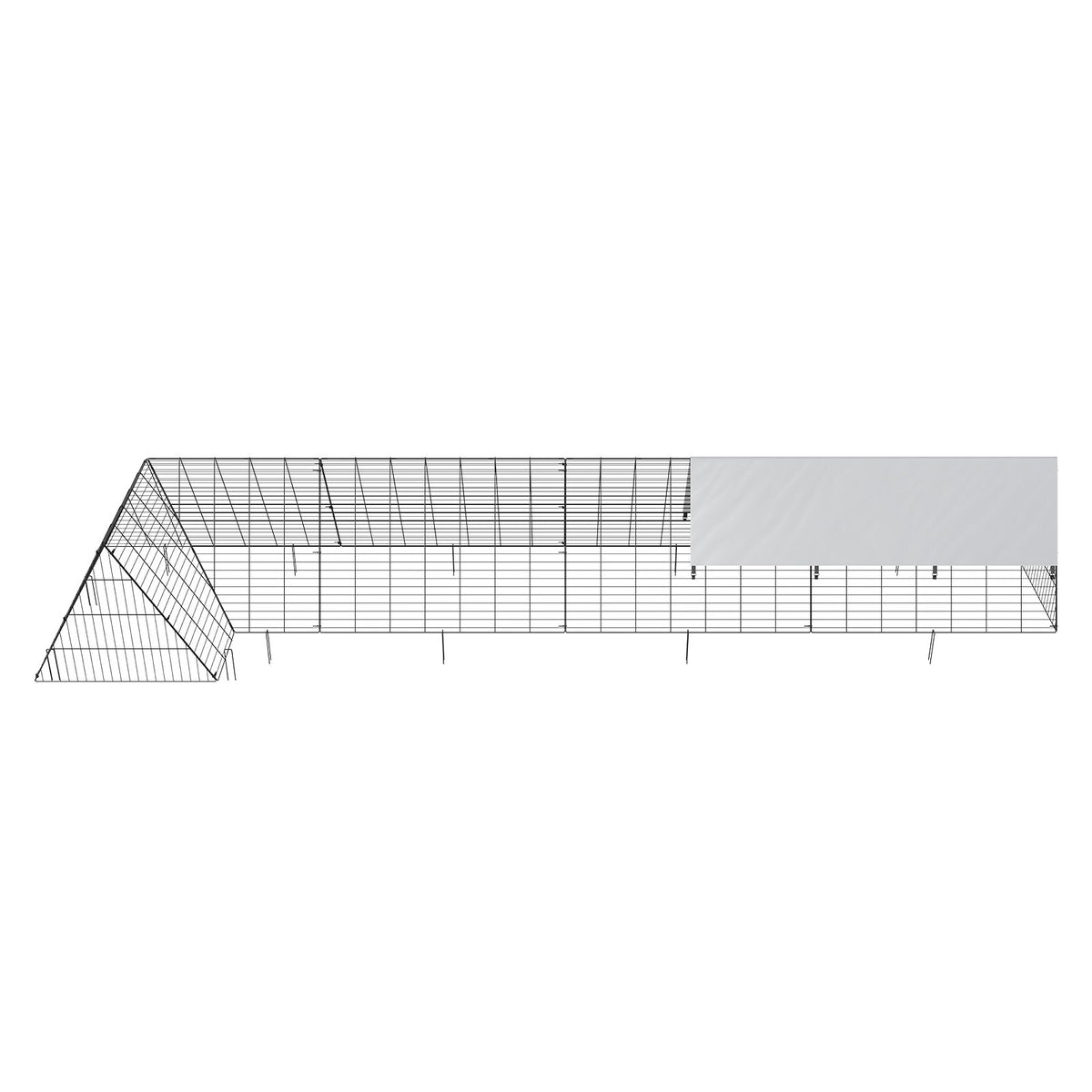 Chicken Tunnels 400x100x61.5cm Portable Outdoor Coop Run with Frames