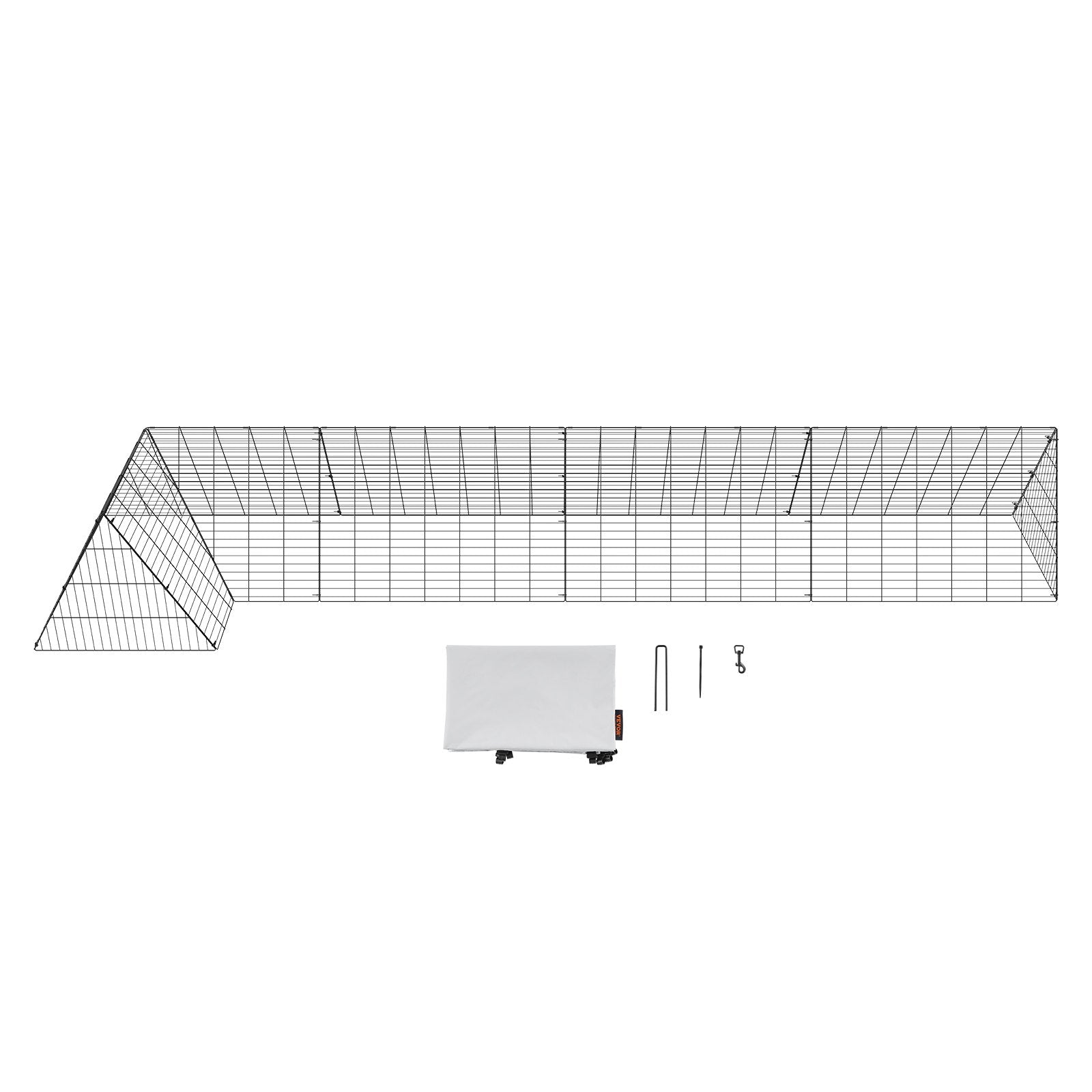 Chicken Tunnels 400x100x61.5cm Portable Outdoor Coop Run with Frames