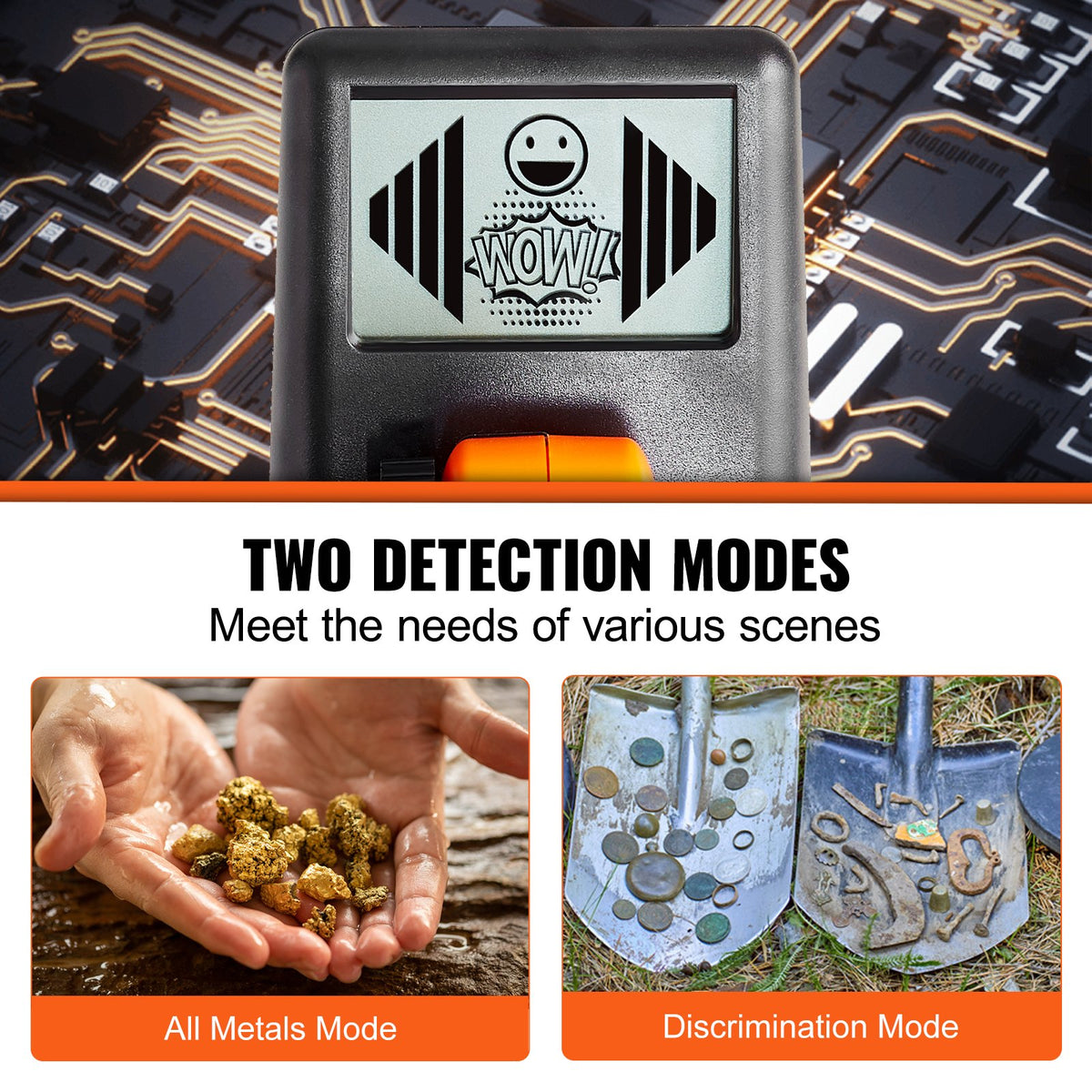 Professional Metal Detector Waterproof LCD MultiMode Treasure Hunt