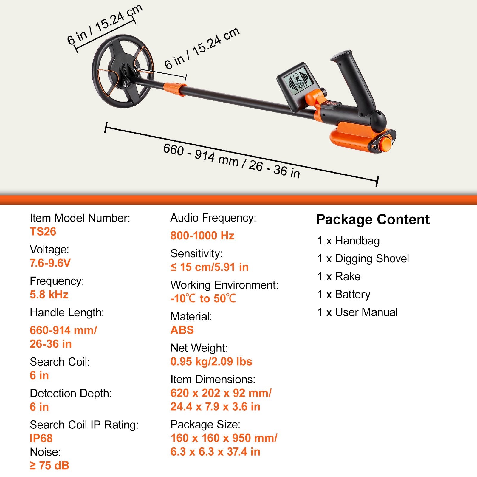 Professional Metal Detector Waterproof LCD MultiMode Treasure Hunt